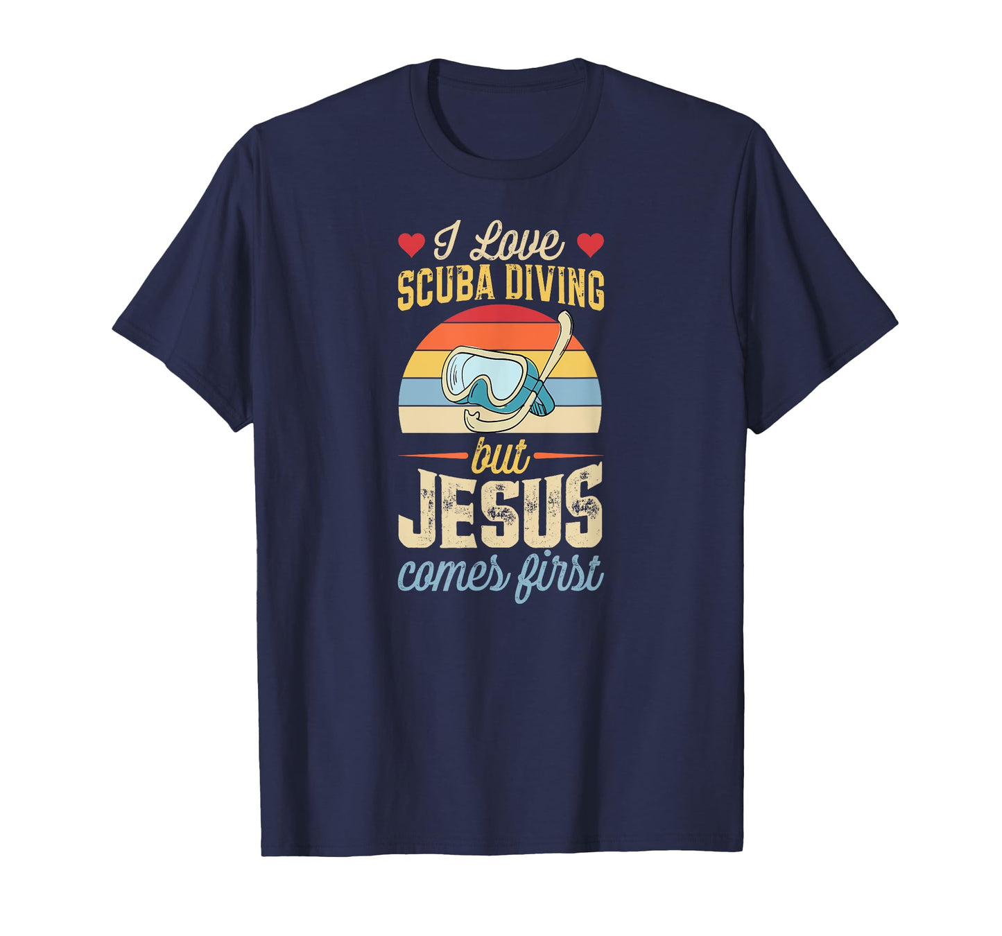I Love Scuba Diving But Jesus Comes First Funny Christian T-Shirt