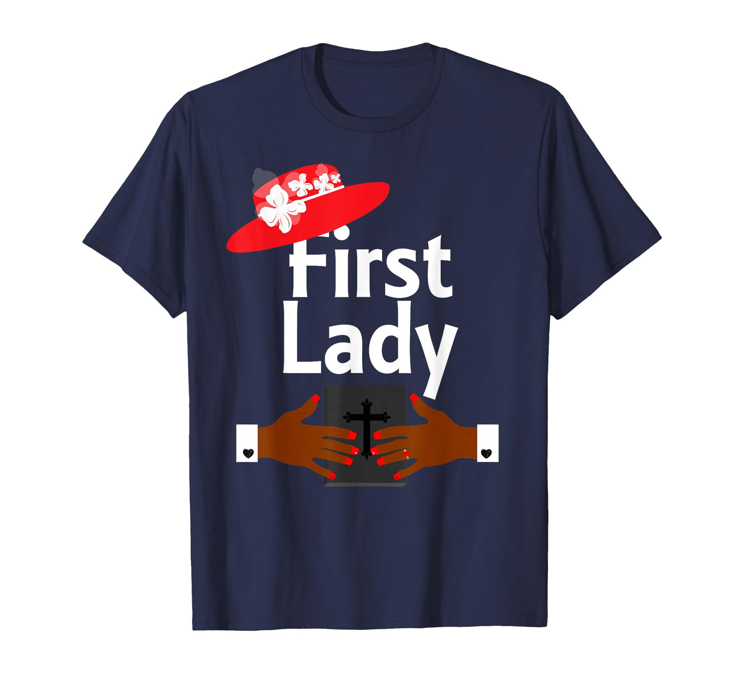 First Lady Pastor's Wife Christian Religious Red Hats T-Shirt