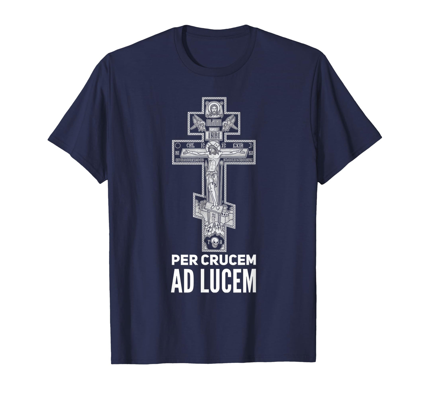 Eastern Orthodox Christian Christ Crucifix Icon T-Shirt