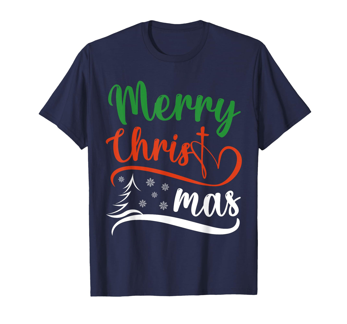 Merry Christ Mas Christian Christmas Jesus Christmas Family T-Shirt