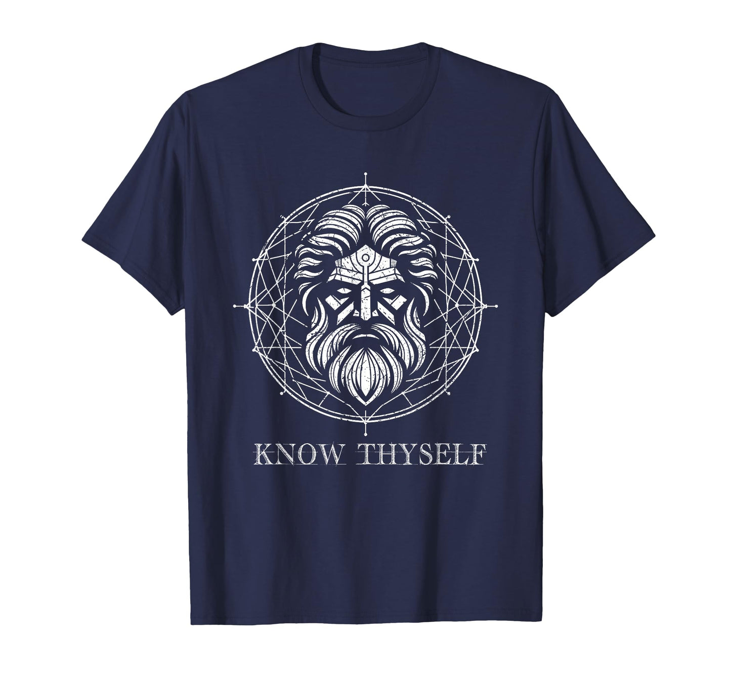 Know Thyself Greek god Titans Mythology, geometrical lines T-Shirt