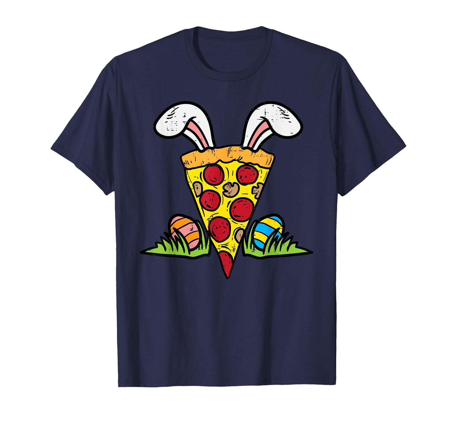 Easter Pizza Slice Bunny Ears Funny Snack Food Lover Foodie T-Shirt