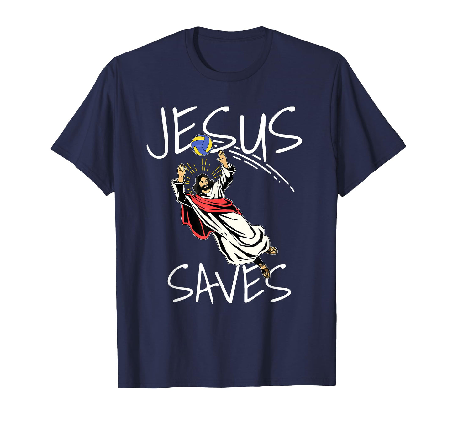 Funny Jesus Saves Volleyball Gift Volleyball Team T-Shirt