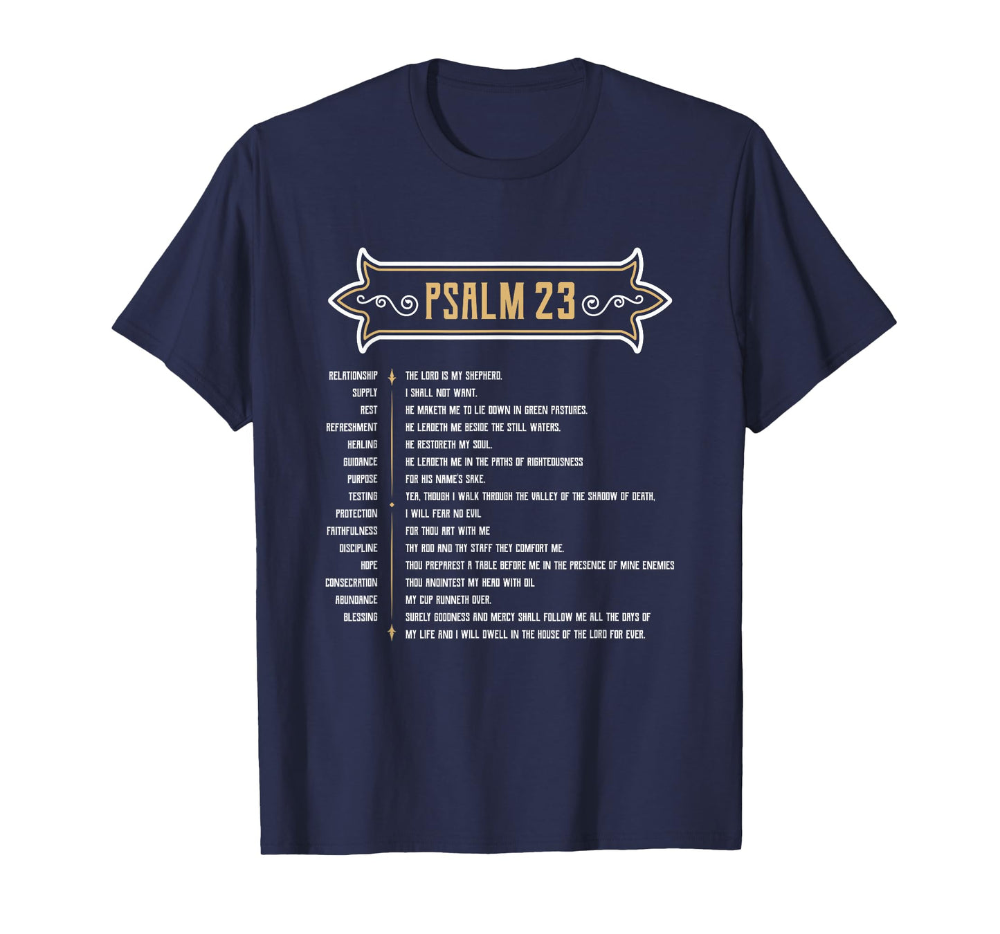 Psalm 23 LORD is my Shepherd T-Shirt
