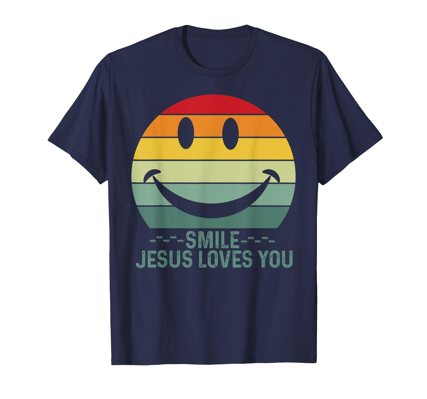 Inspirational Smile Jesus Loves You Religious graphic T-Shirt