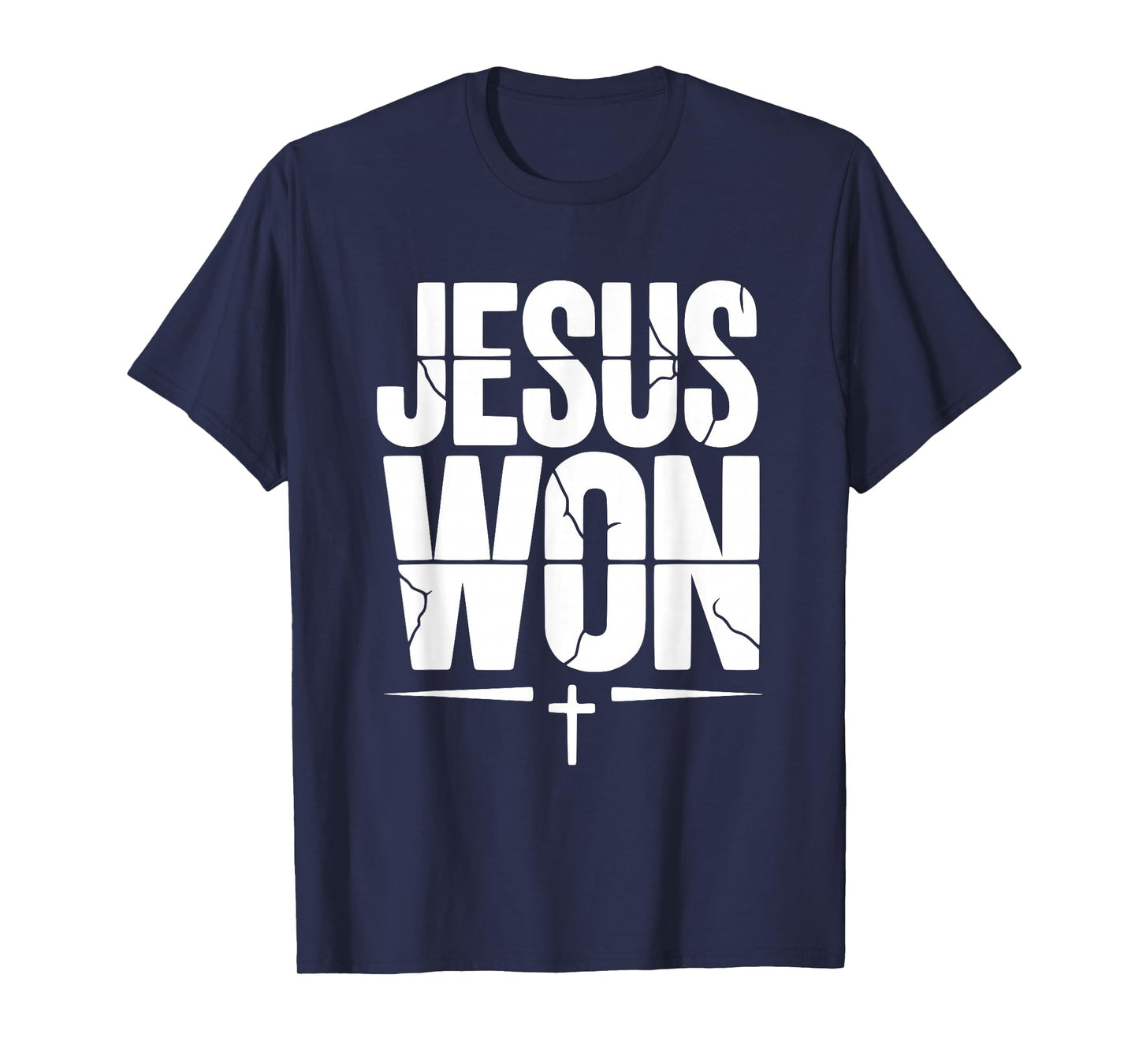 Jesus Won Victory Cross Faith Christian Belief T-Shirt