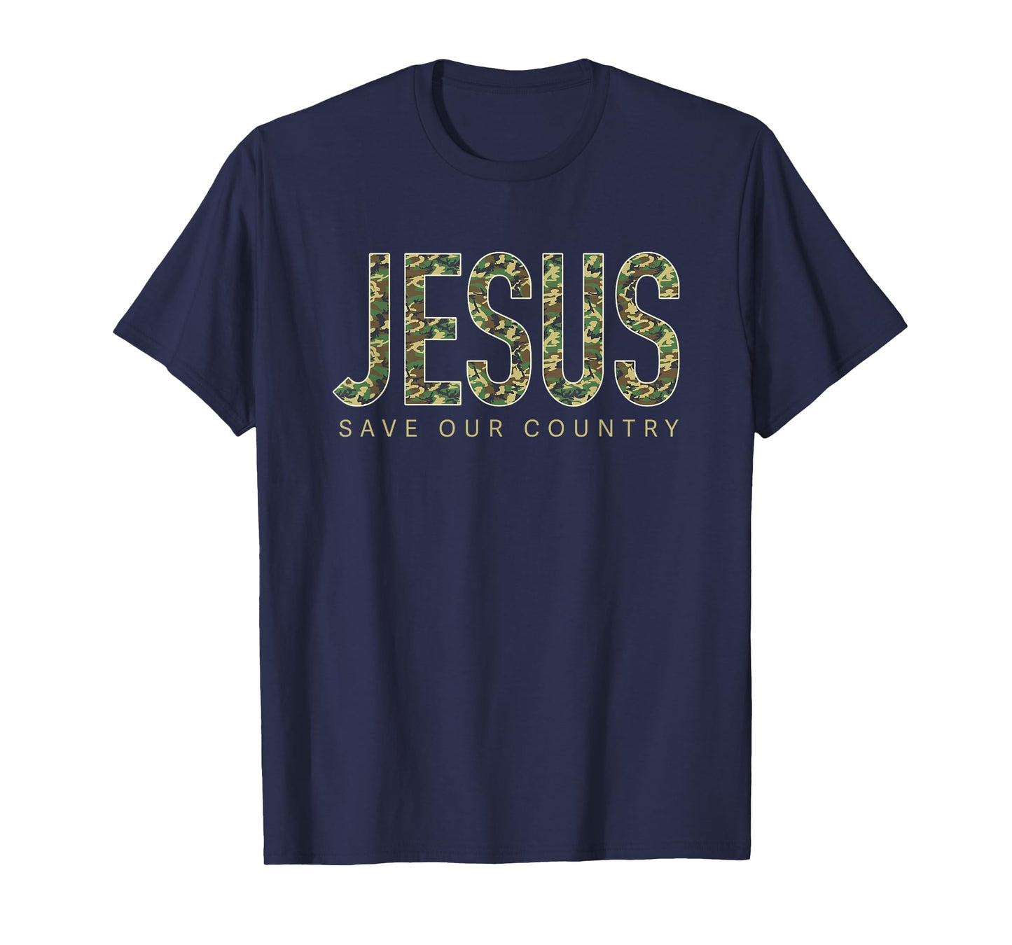 Jesus Save Our Country USA Christian Patriotic Camo T-Shirt