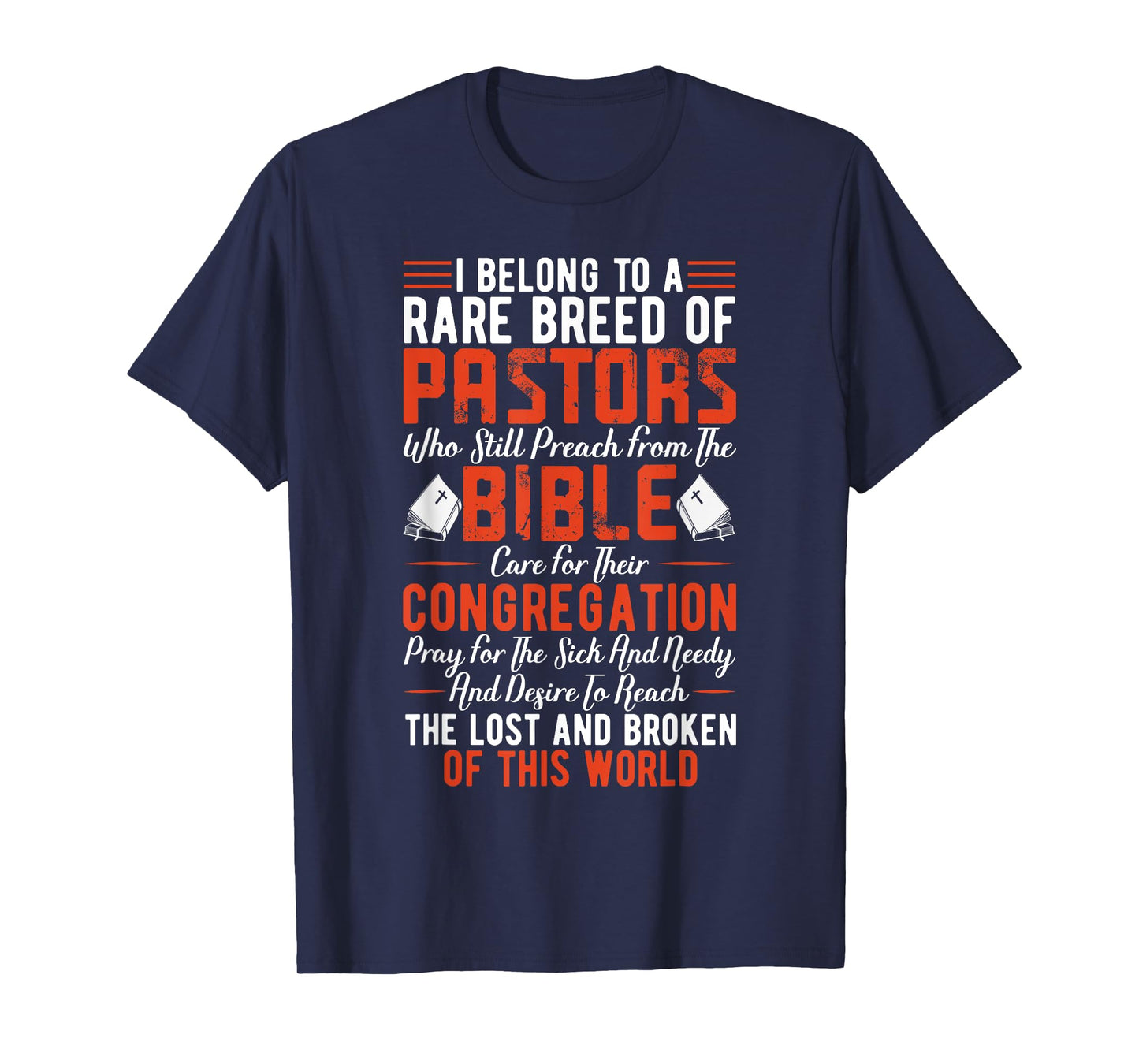 I Belong To A Rare Breed Of Pastors Minister Clergy Pastor T-Shirt