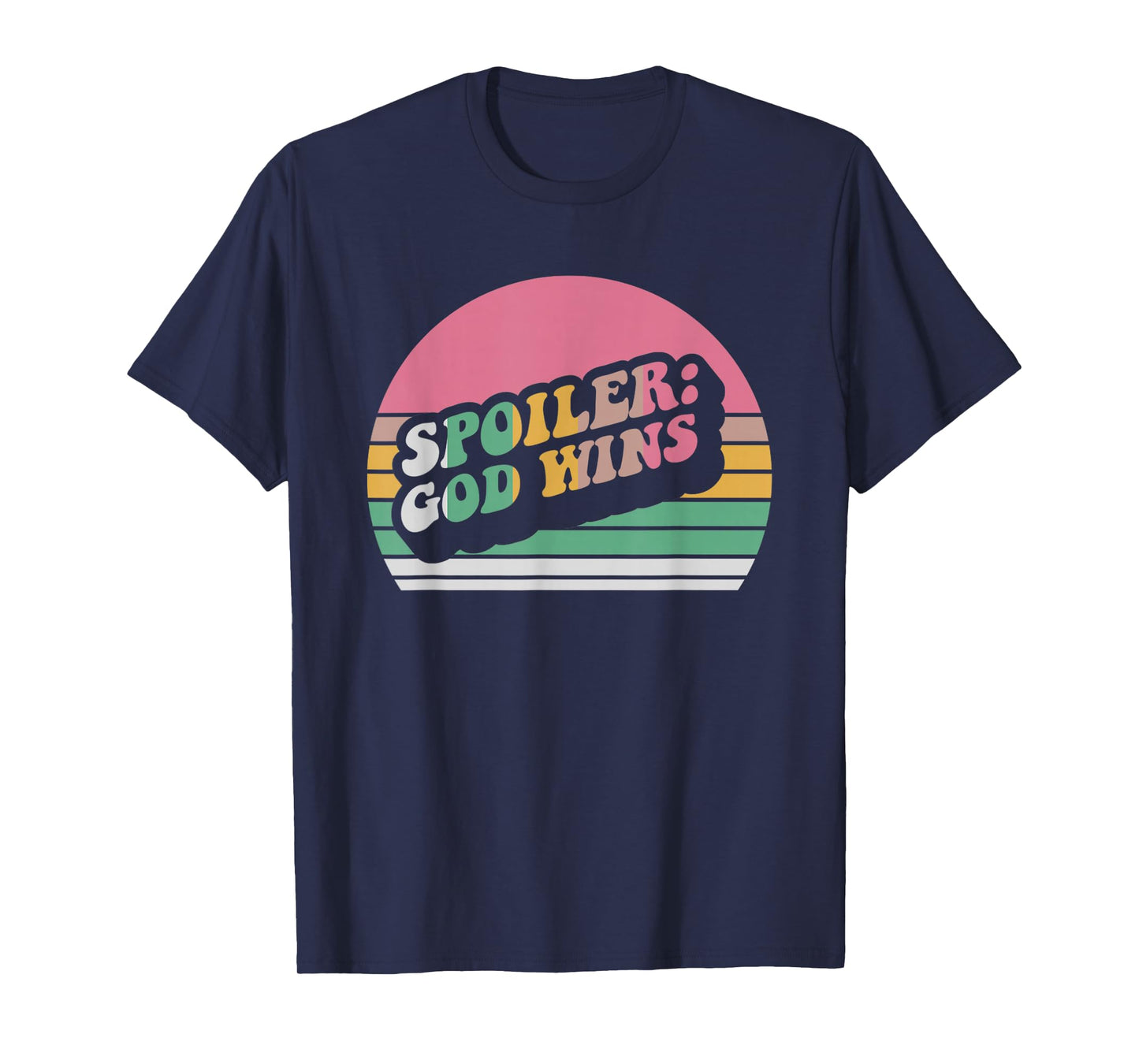 Spoiler God Wins Rainbow Retro Style T-Shirt