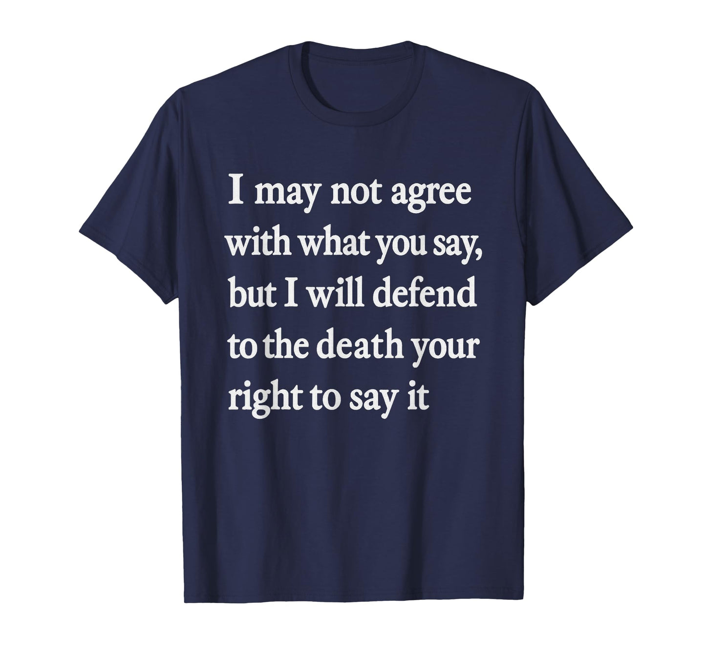 Retro Voltaire Quote I May Not Agree Freedom of Speech T-Shirt