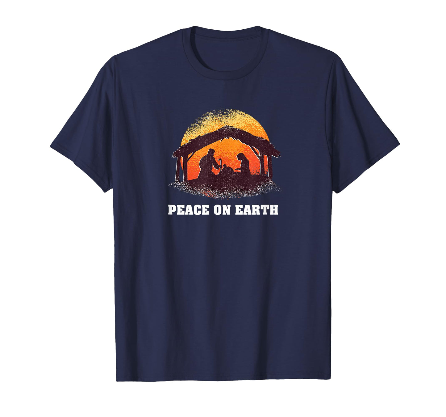 Peace On Earth - Christmas Advent Nativity Scene North Star T-Shirt
