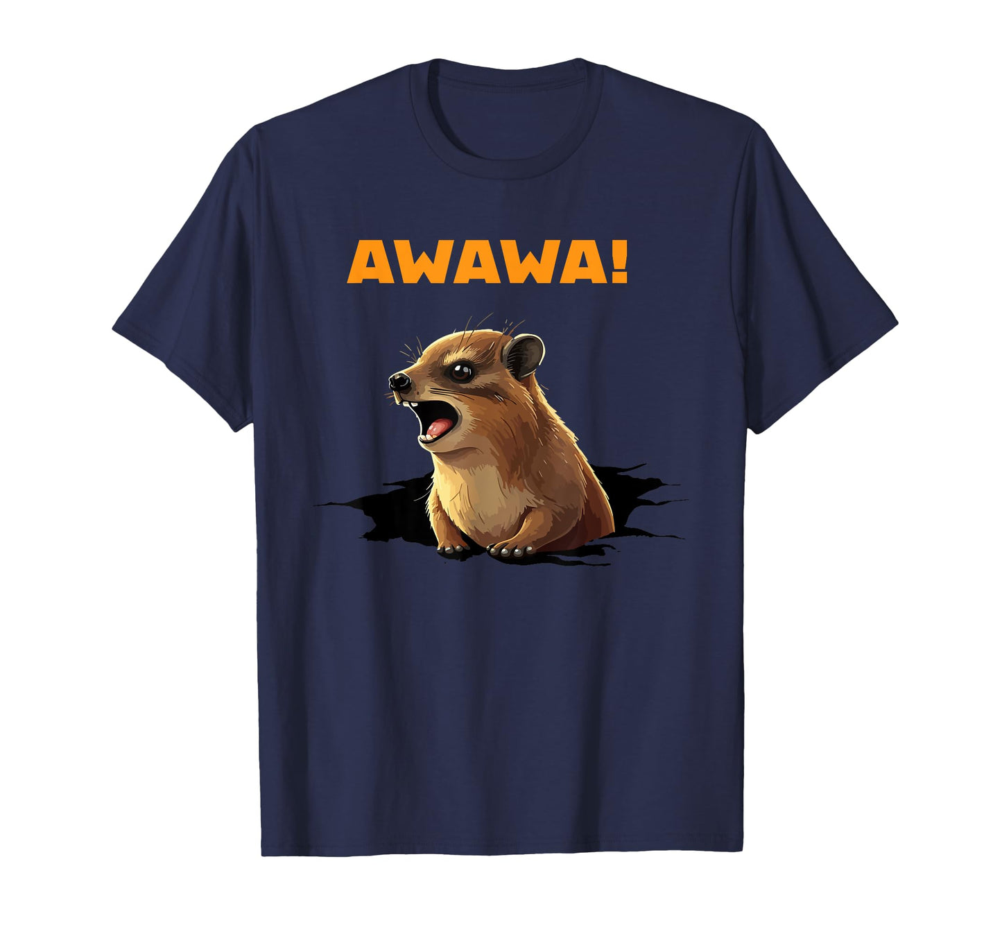 Rock Hyrax Lover Awawa Funny Groundhog Dassi T-Shirt