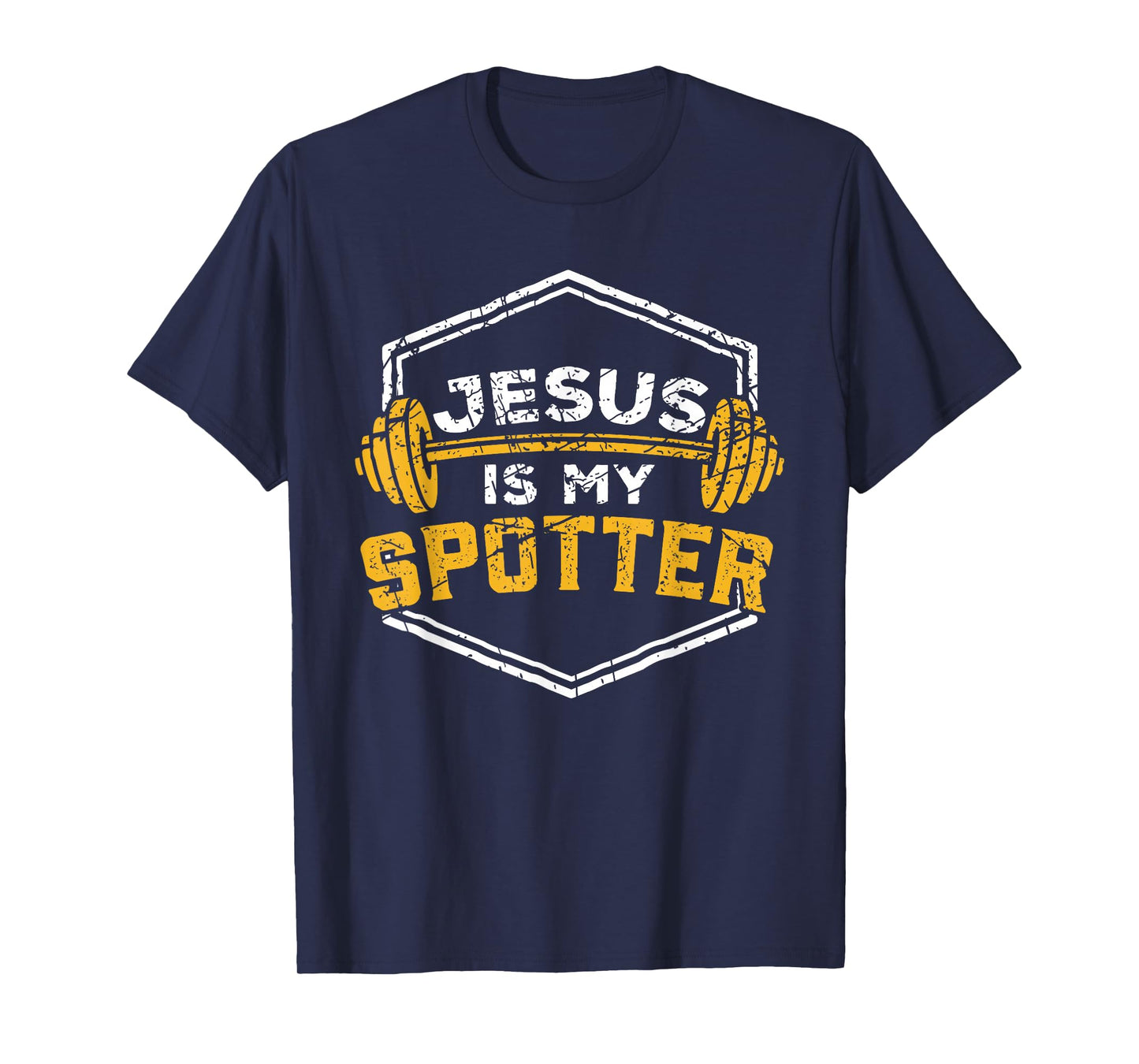 Jesus Workout Shirt Jesus is my Spotter Christian Gym Gift T-Shirt