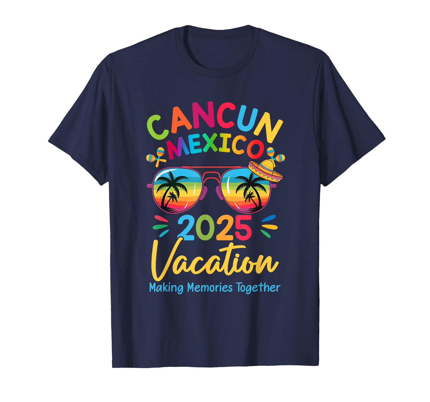 Cancun Mexico Vacation Beach 2025 Trip Squad Family Matching T-Shirt