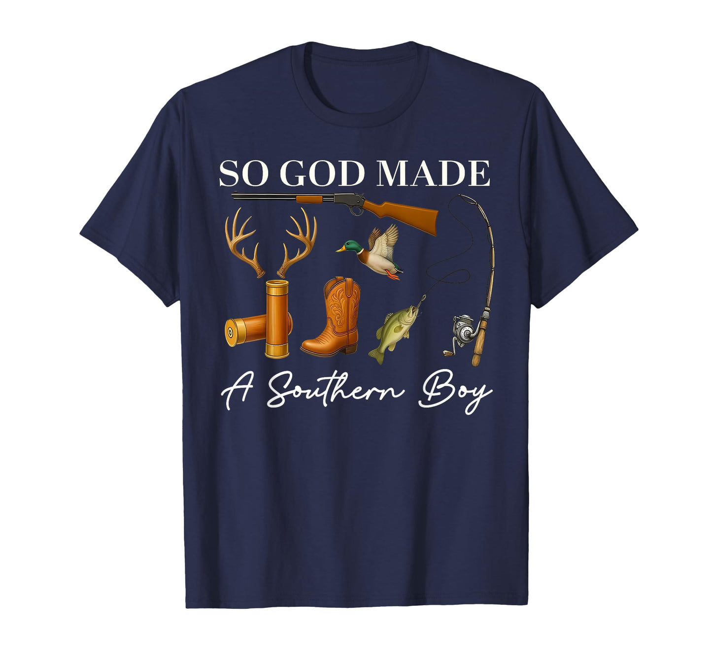 So God Made A Southern Boy Hunting Duck Deer Fishing Toddler T-Shirt