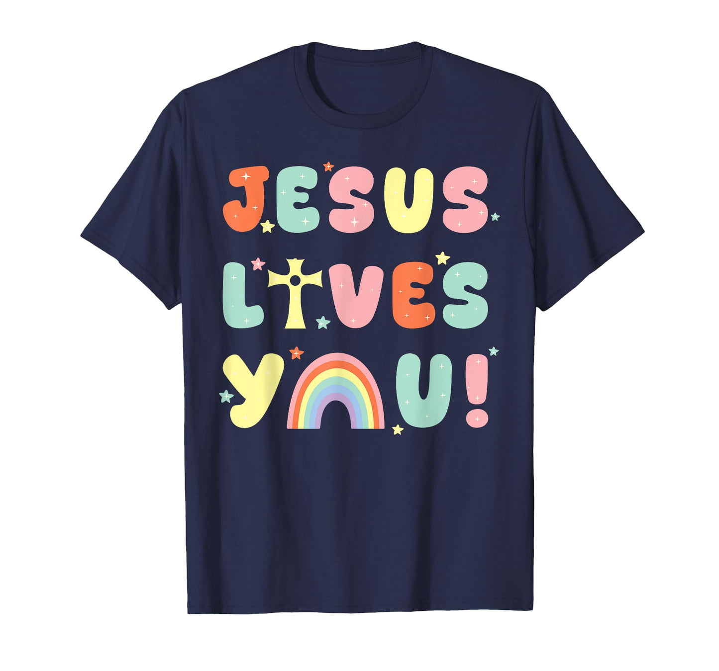 Jesus Loves You Christian Faith Groovy T-Shirt