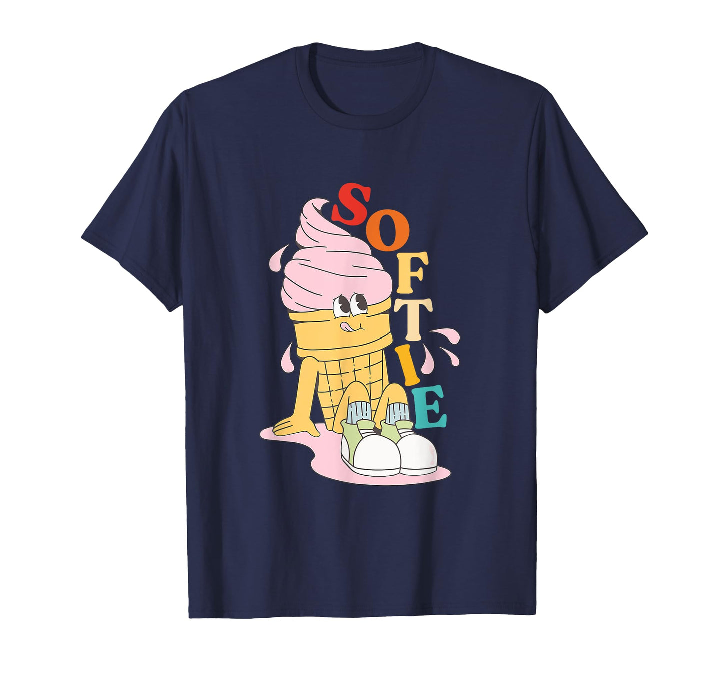 Softie Ice Cream Vintage Design T-Shirt
