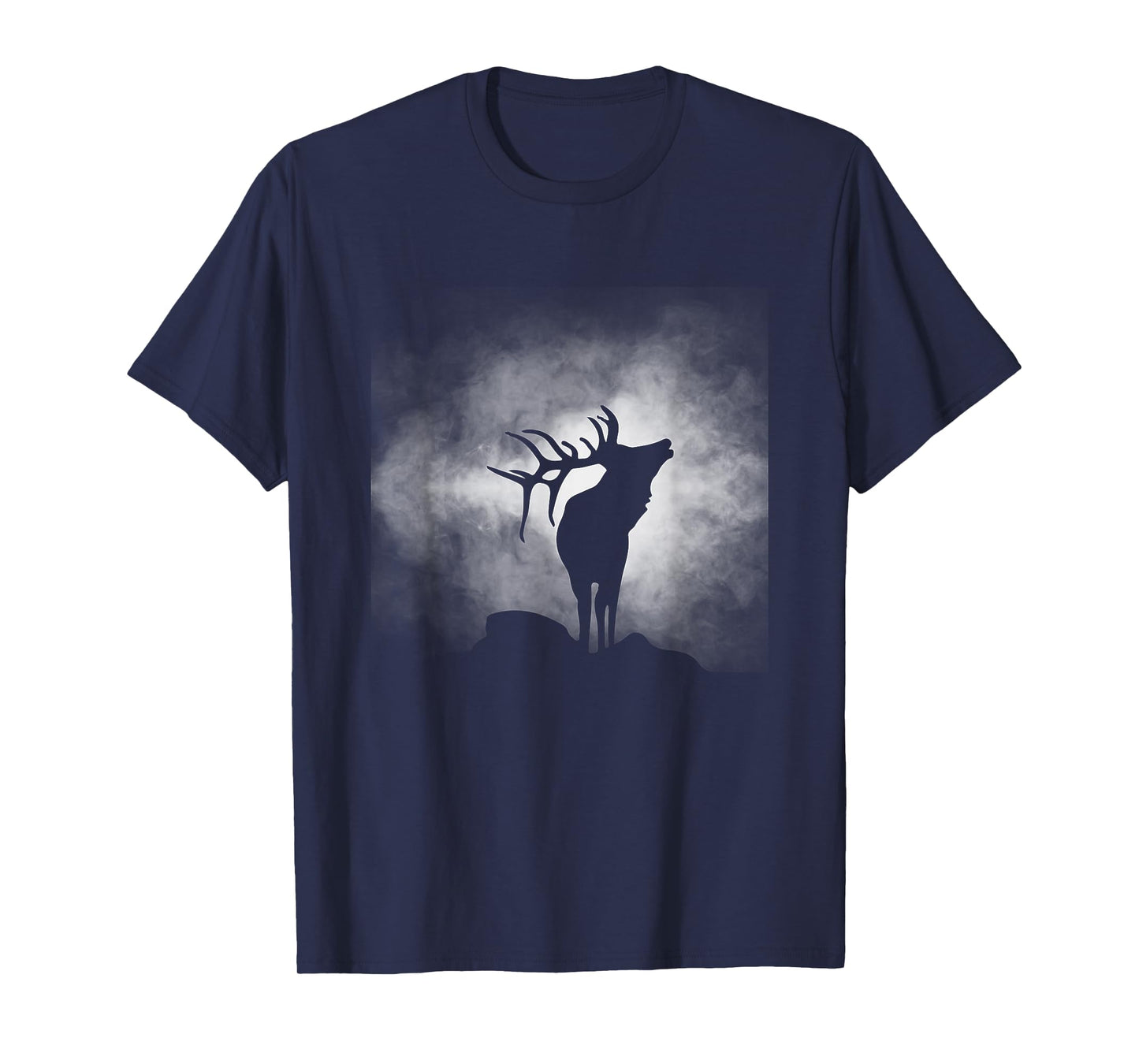 BASBO Outdoor Antlers Elk Deer T-Shirt, Small, Black