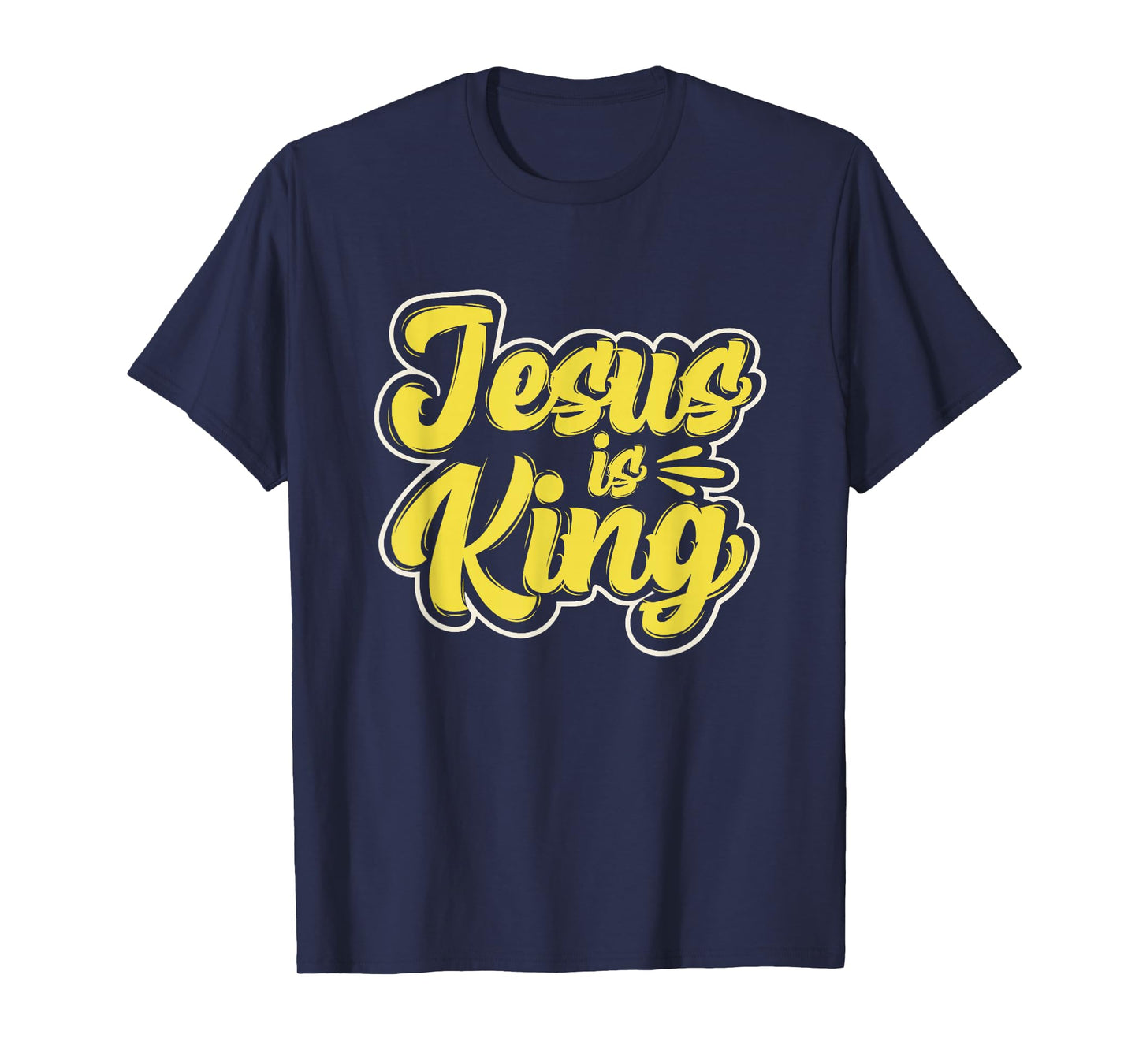 Jesus is King Christian Cross God Faith Bible Religious Pray T-Shirt