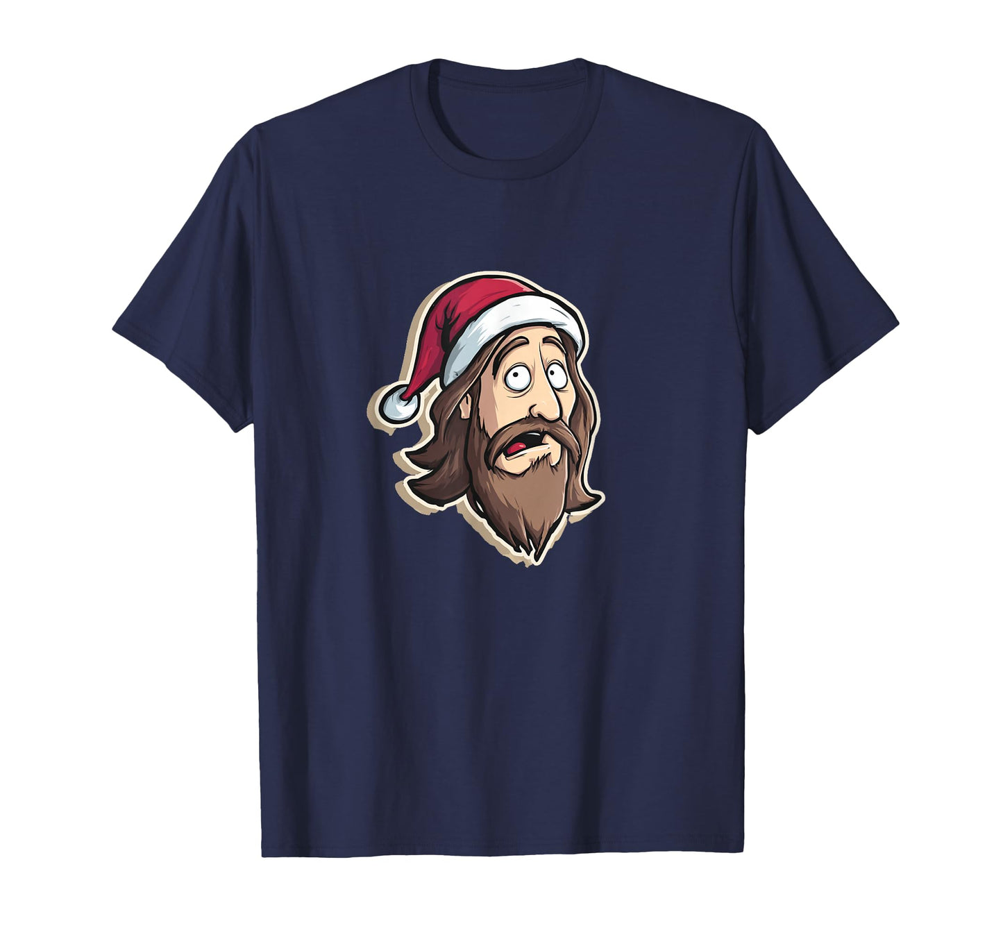 Cool Jesus Emblem in Christmas Look T-Shirt