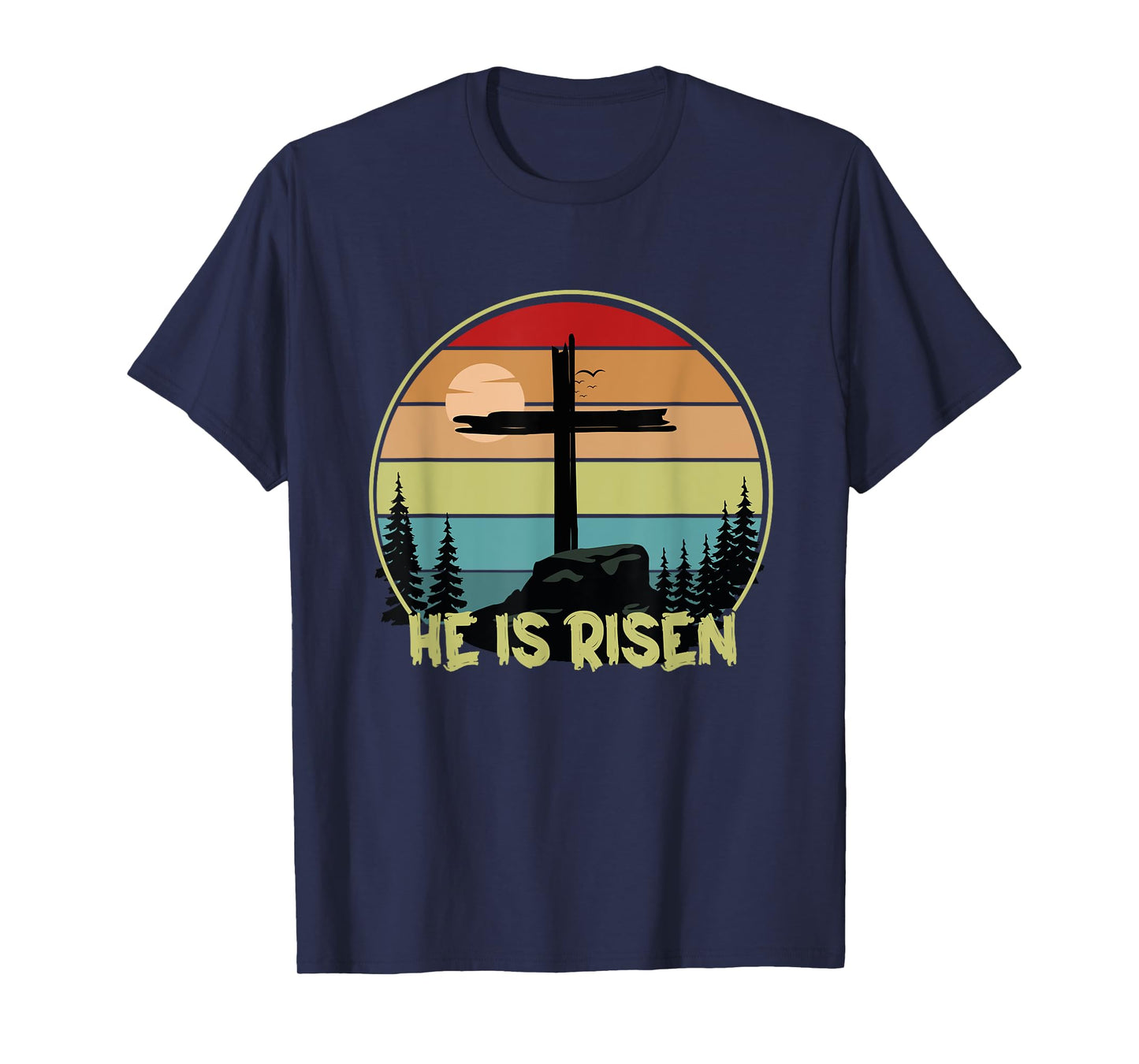 He is Risen Retro Vintage Happy Easter T-Shirt