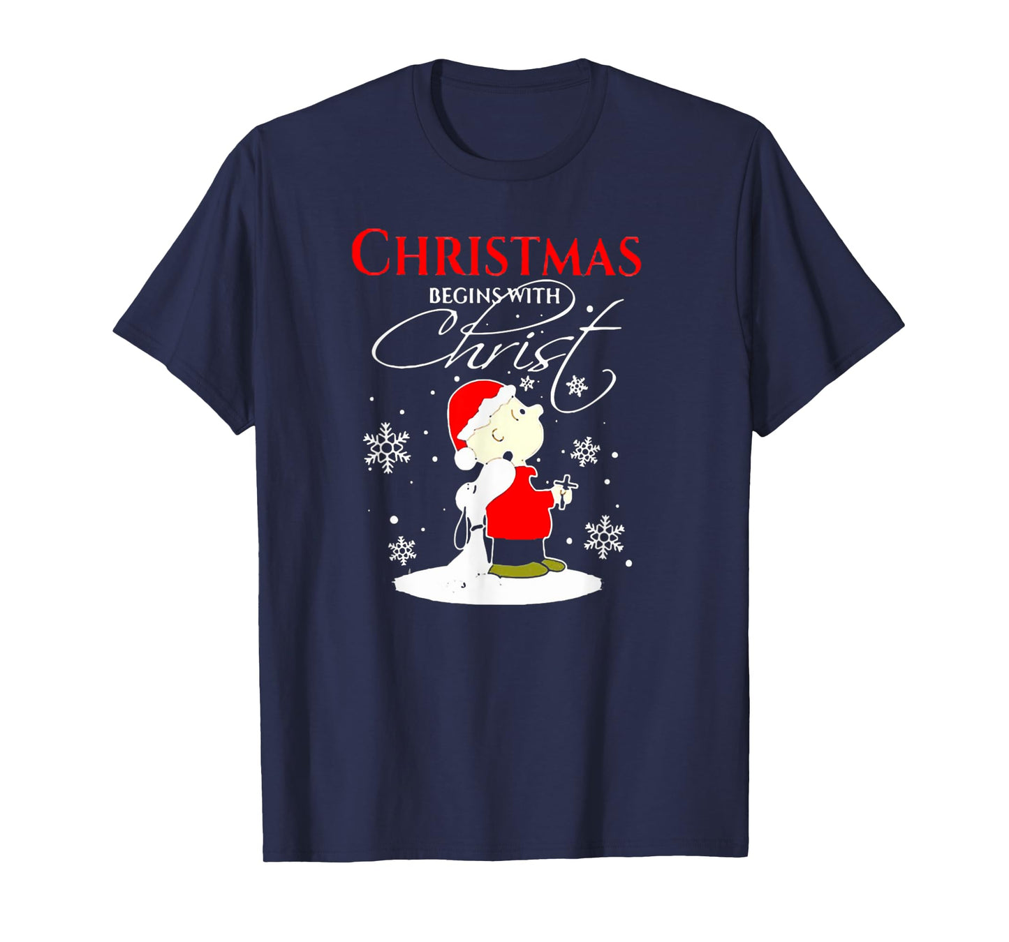 Christmas Begins With Christ Xmas Gift Holiday costume T-Shirt
