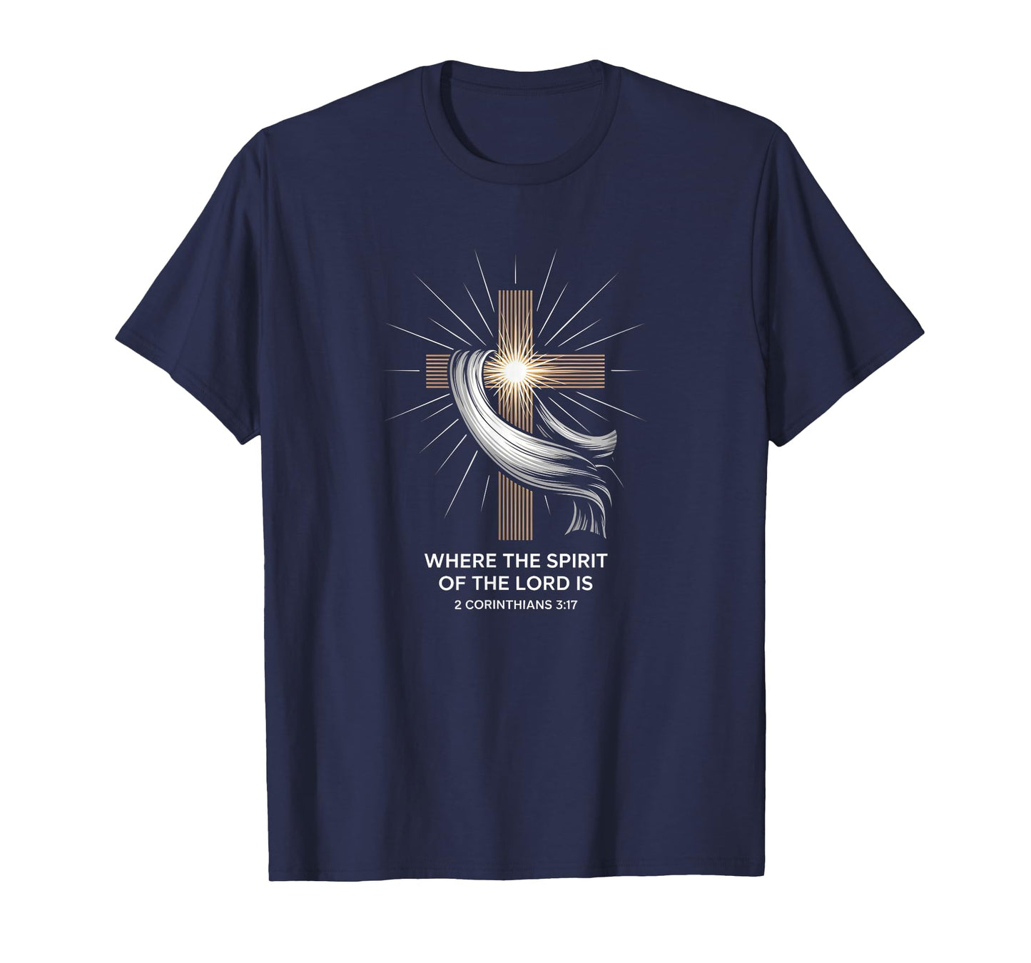 Spirit of The Lord Cross 2 Corinthians 3:17 Freedom T-Shirt
