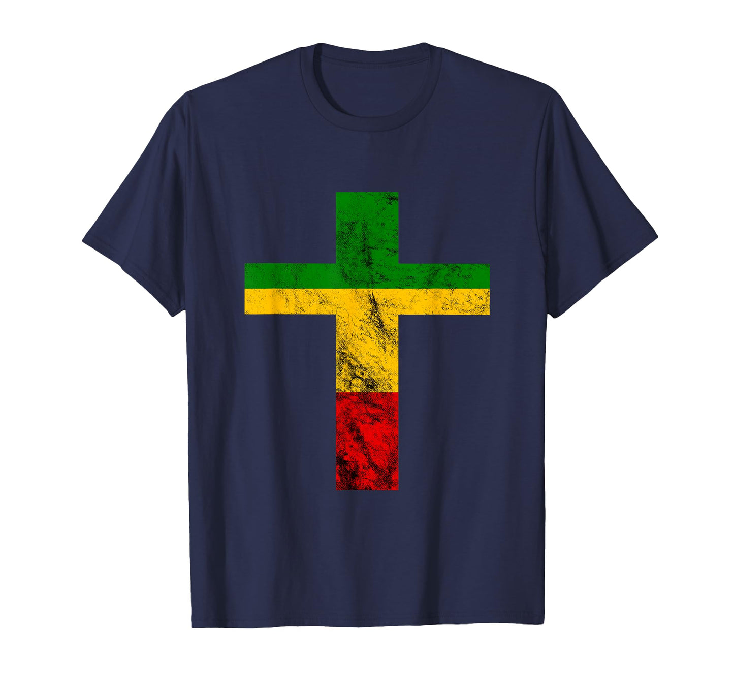 Rasta Reggae Jesus Cross Faith Rastafari Roots Reggae Lover T-Shirt