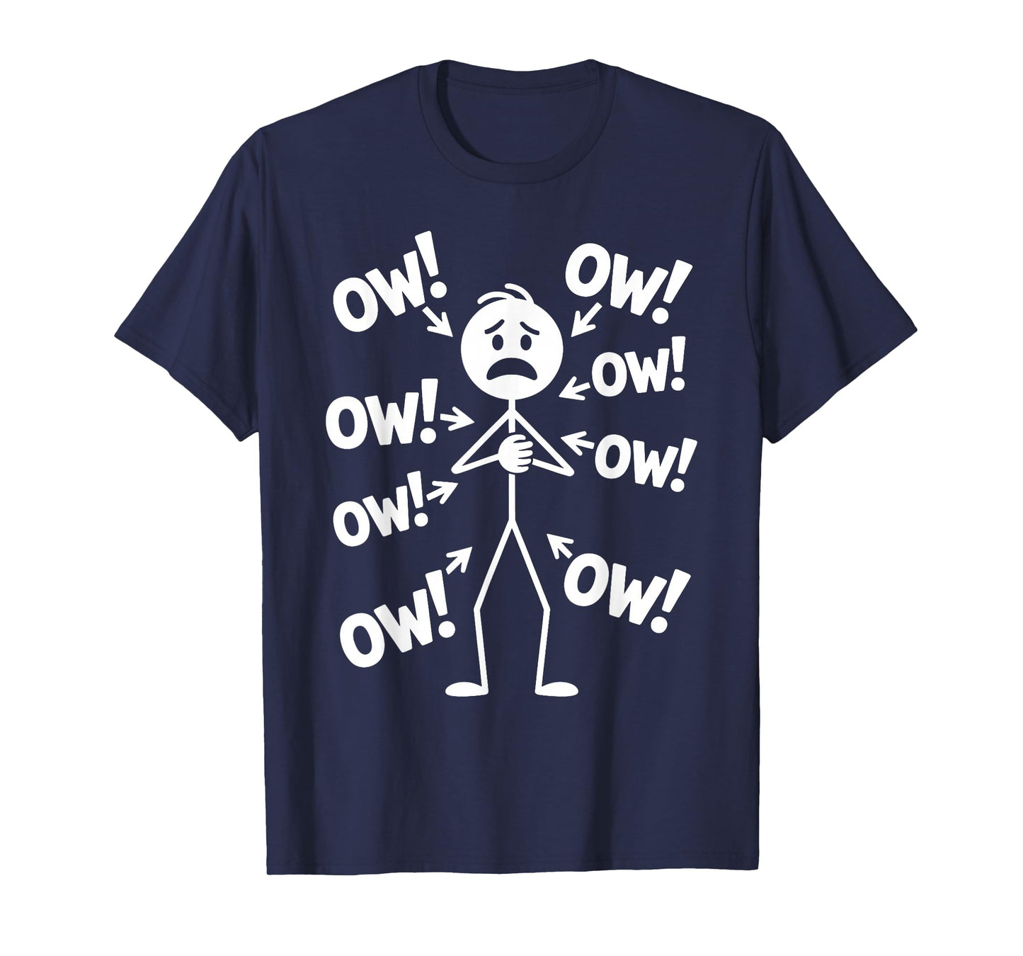 Funny Ow Ow Ow Ow Stick Figure Character T-Shirt