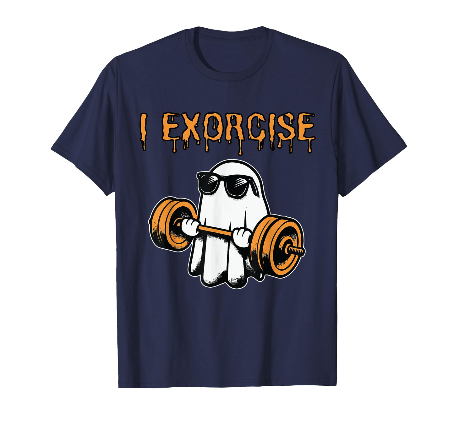 ghost I exorcise funny gym exercise workout spooky Halloween T-Shirt