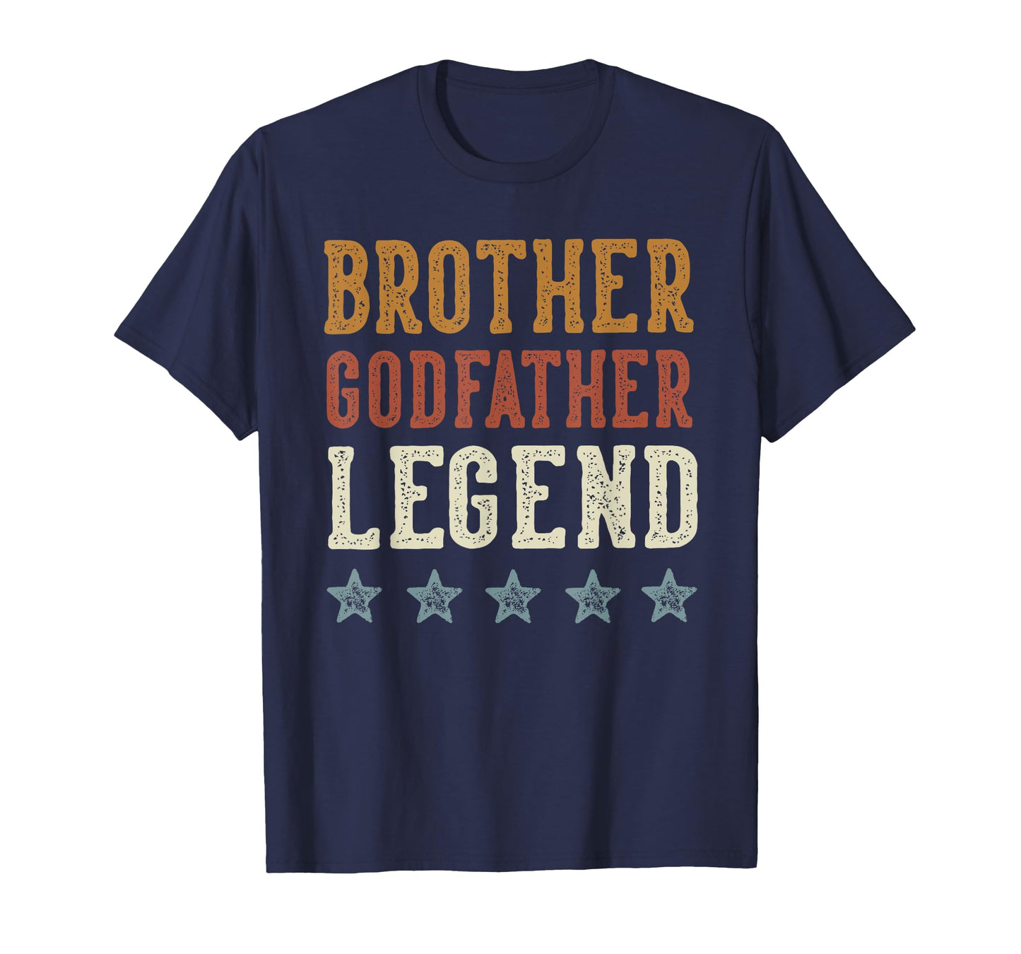 Brother Godfather Legend Classic Retro Distressed Lettering T-Shirt