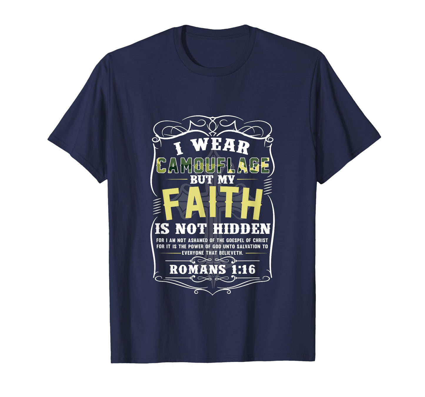 I am a Soldier of faith camouflage Jesus army T-Shirt