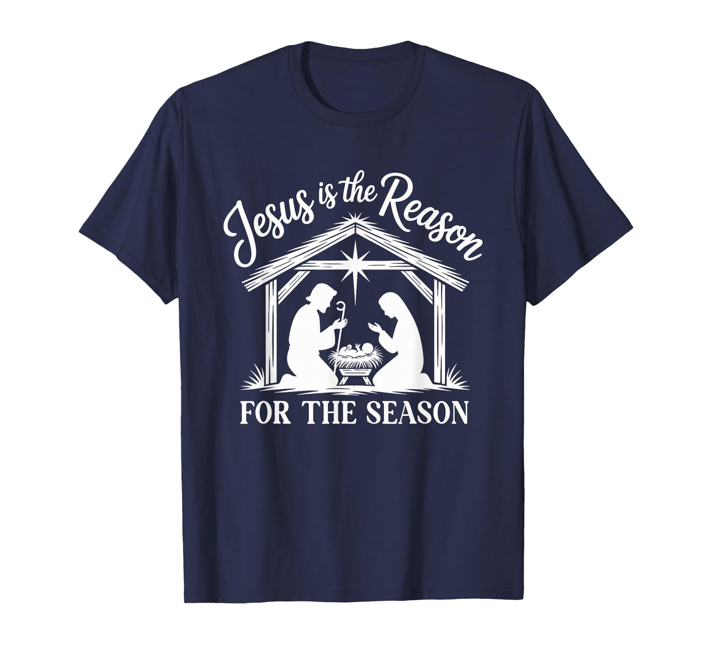 Jesus is The Reason Nativity Christmas Design T-Shirt