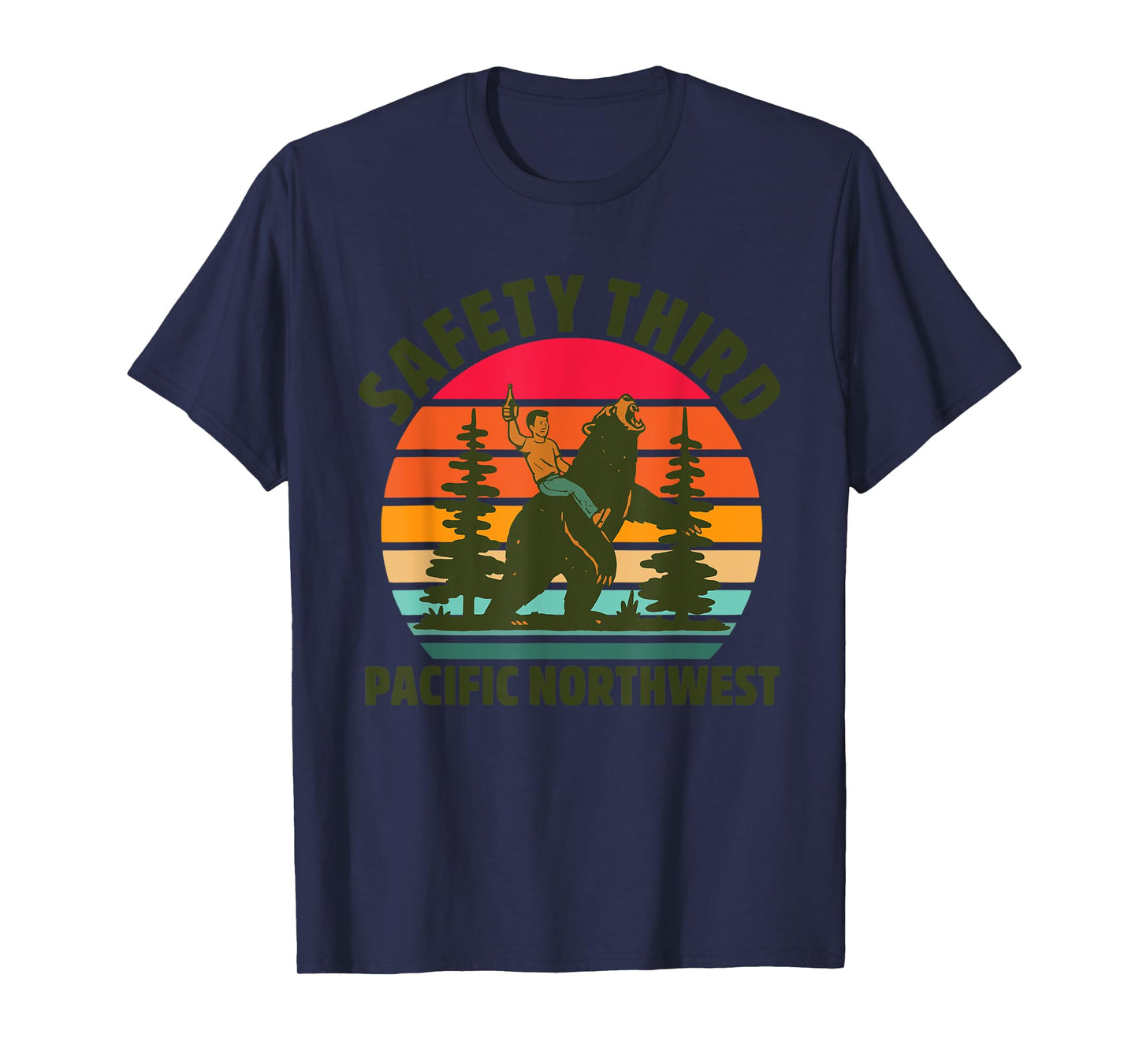 Safety Third Pacific Northwest Vintage Design T-Shirt
