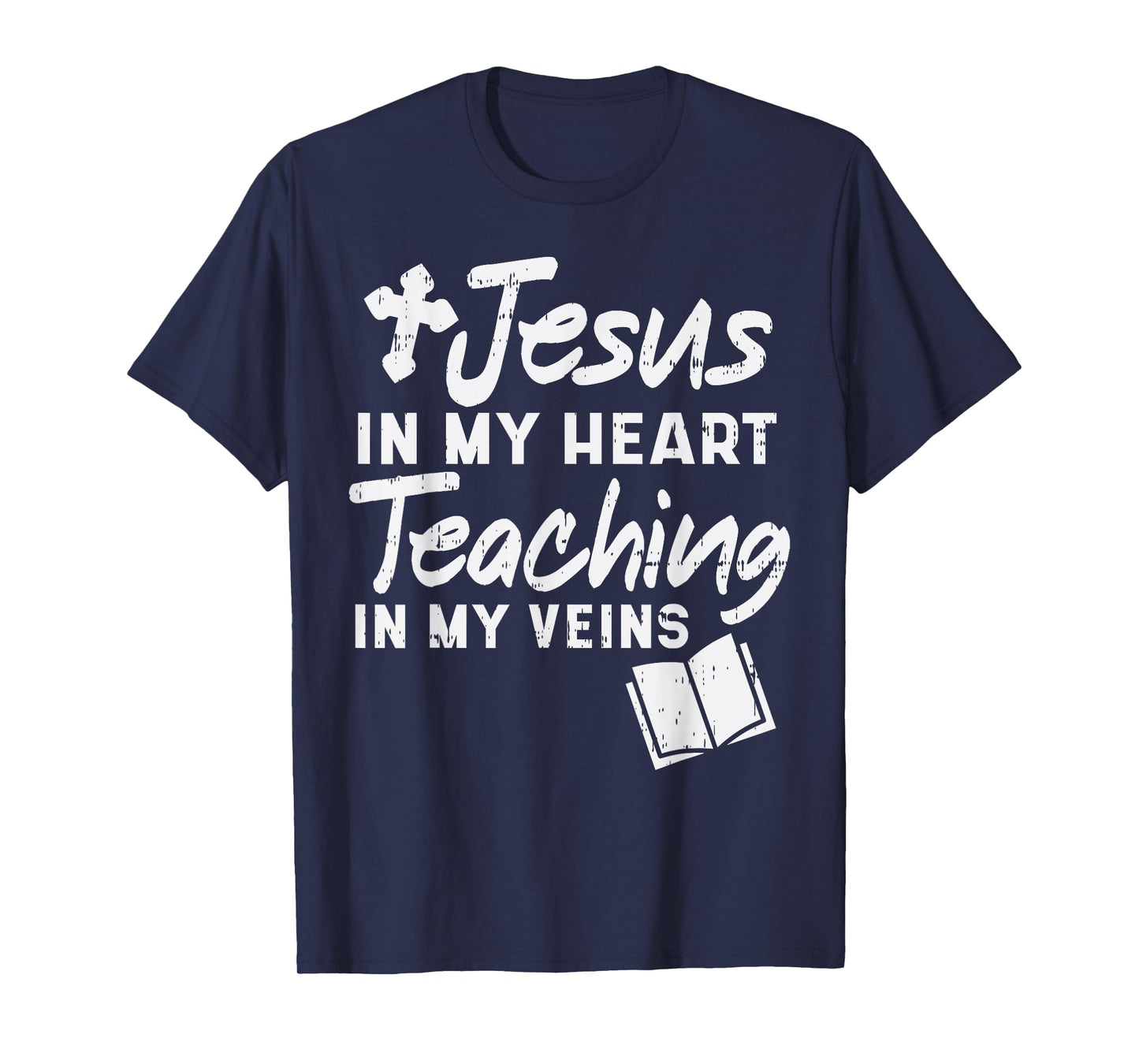 Jesus Heart Teaching Veins Teacher God Faith Christian Gift T-Shirt