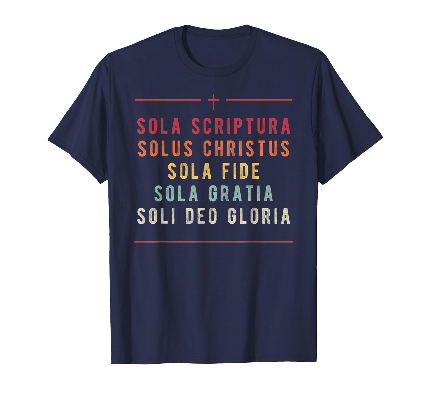 Five Solas of the Reformation Protestant Luther Christian T-Shirt