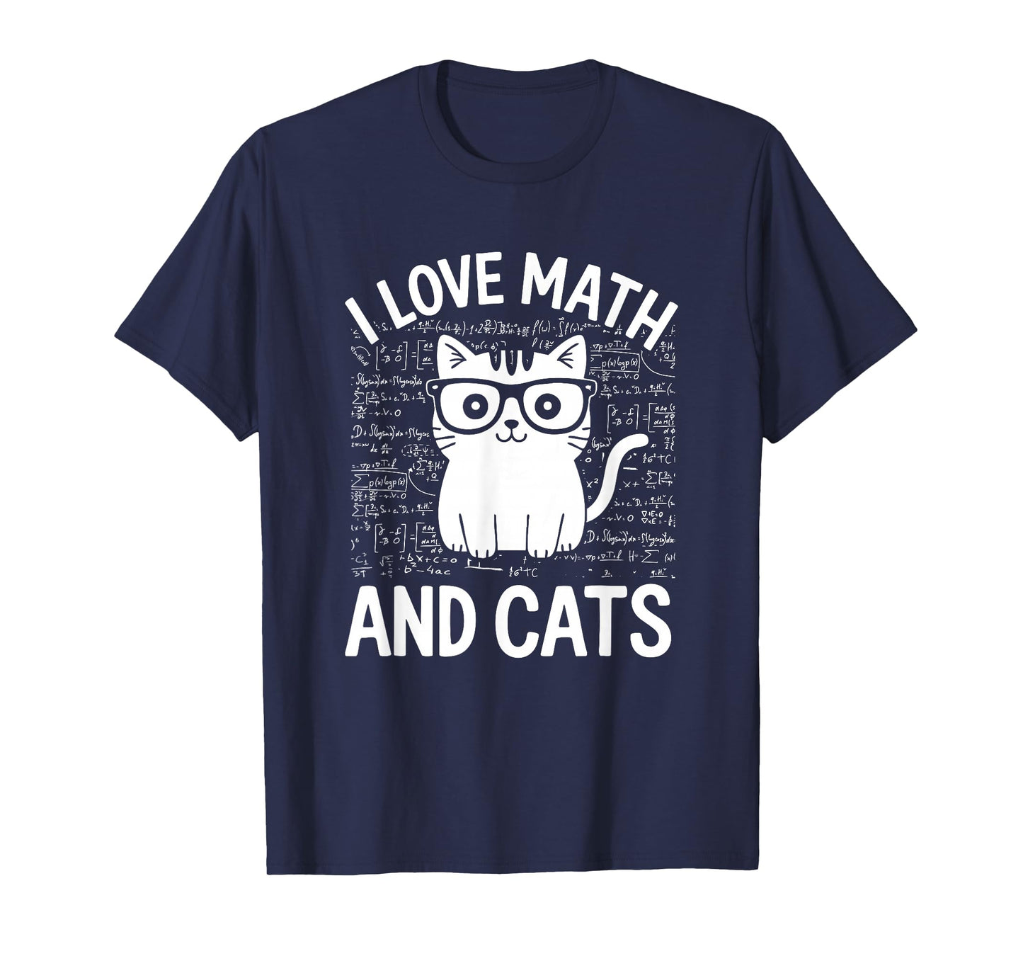 Funny Math And Cats Apparel for Teachers Students Cat Lovers T-Shirt