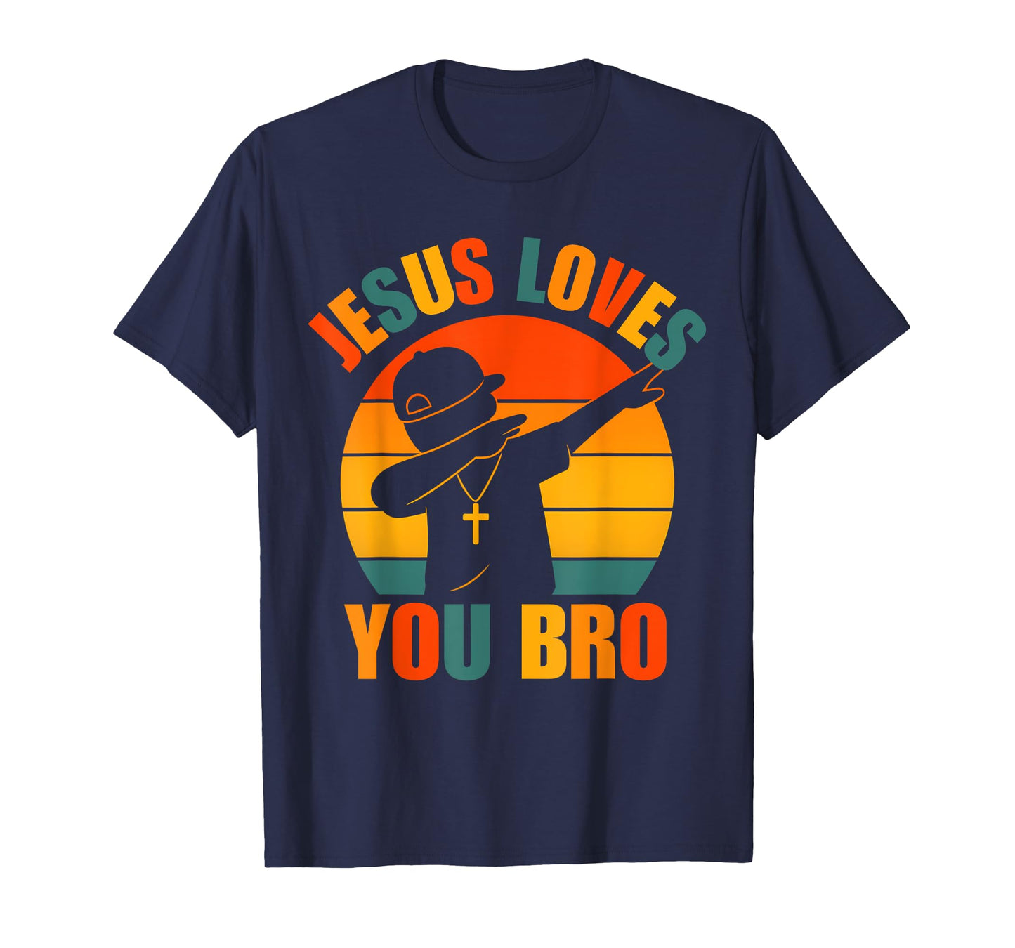 Jesus Love You Bro Dabbing Boy Christian Kids Boys Saying T-Shirt