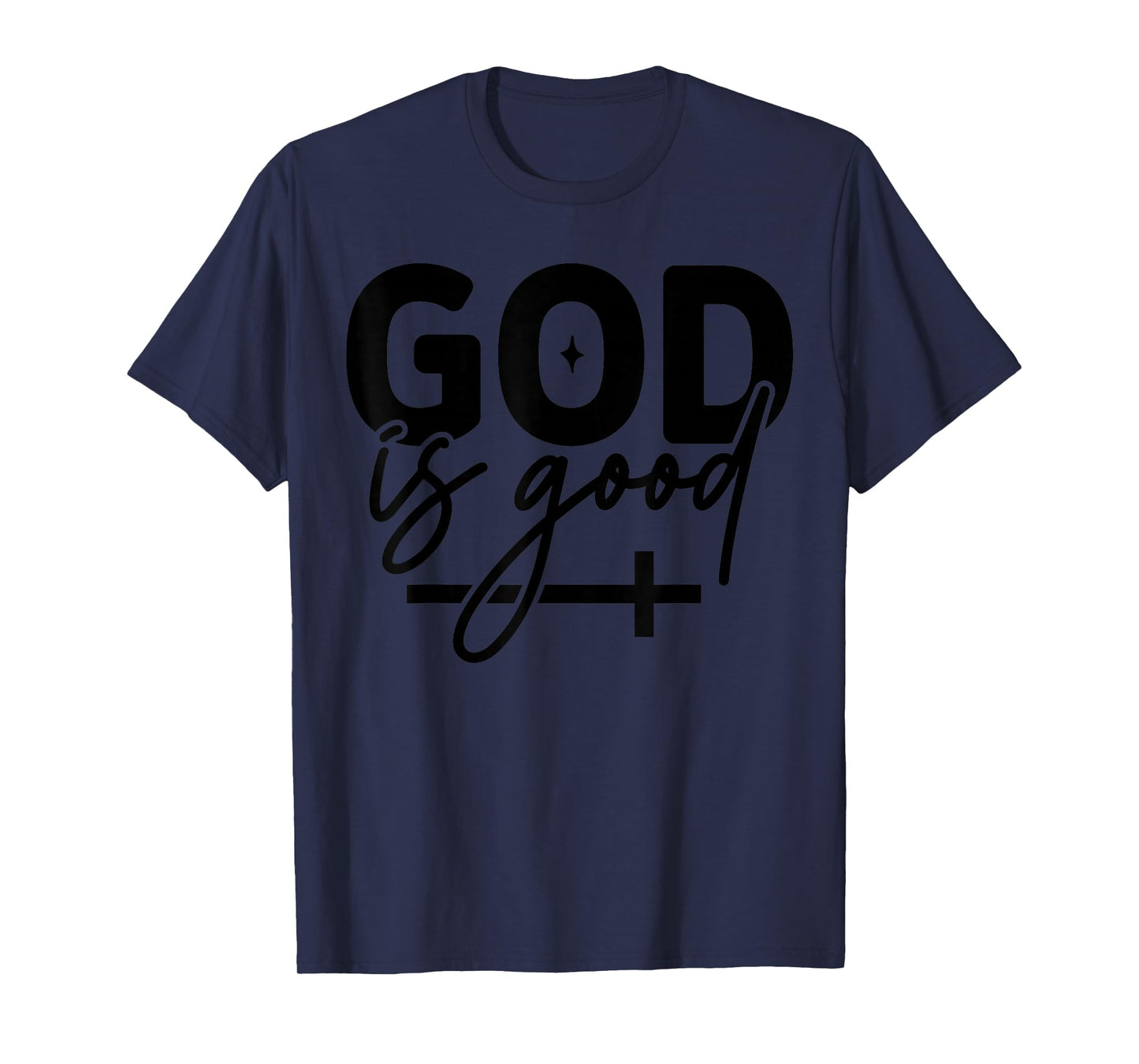 Retro God is Good Christian - Religious Gospel Faith Cross T-Shirt