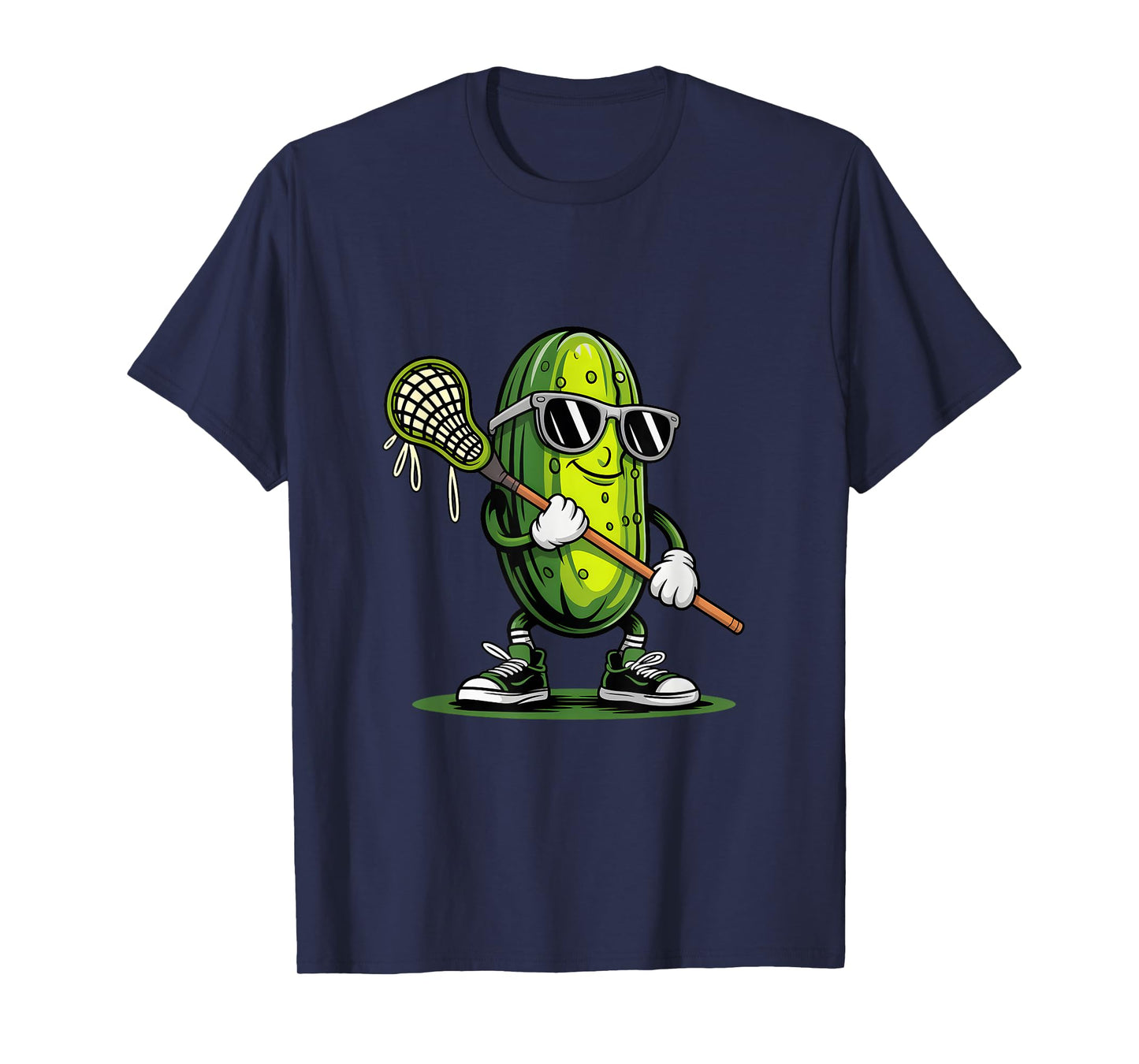 Pickle Playing Lacrosse Funny Sports For Boys Men Women T-Shirt