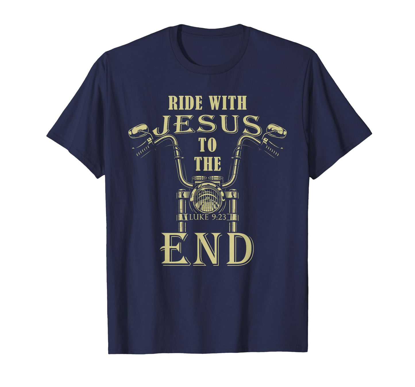 Ride with Jesus – Motorcycle Christian Faith Biker Graphic T-Shirt