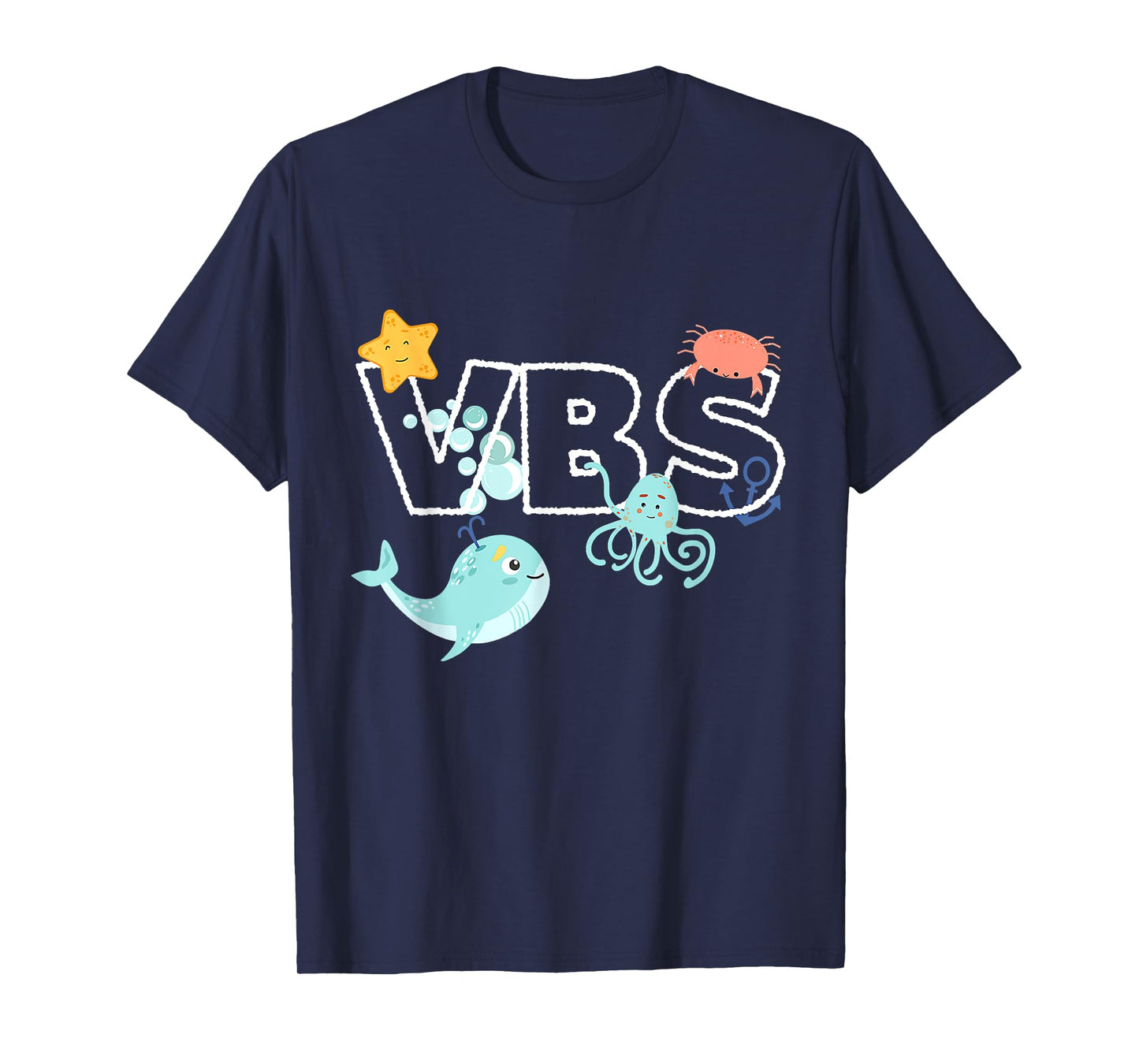 VBS Crew Summer Vacation Bible School Funny Ocean Animal T-Shirt for Men Women Girls Kids