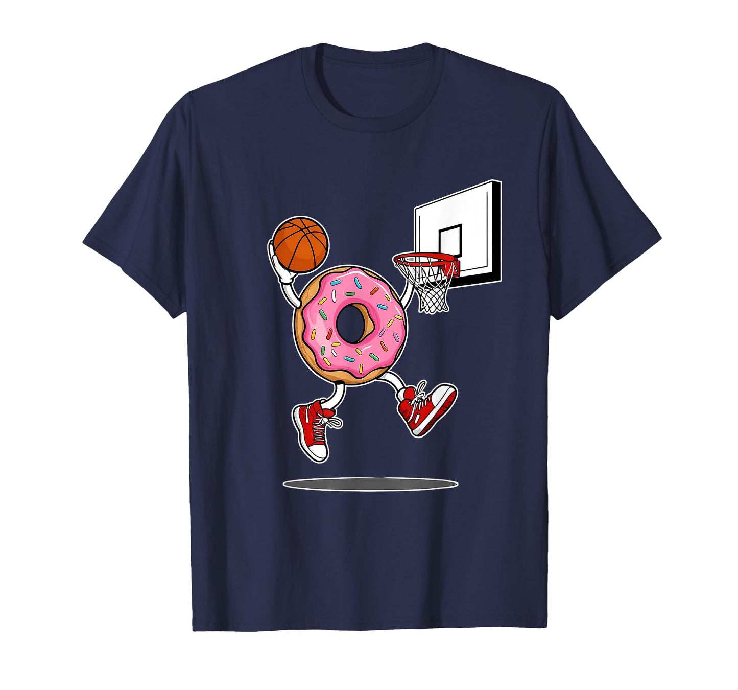 Donut Dunking Basketball Funny Food Sports design T-Shirt