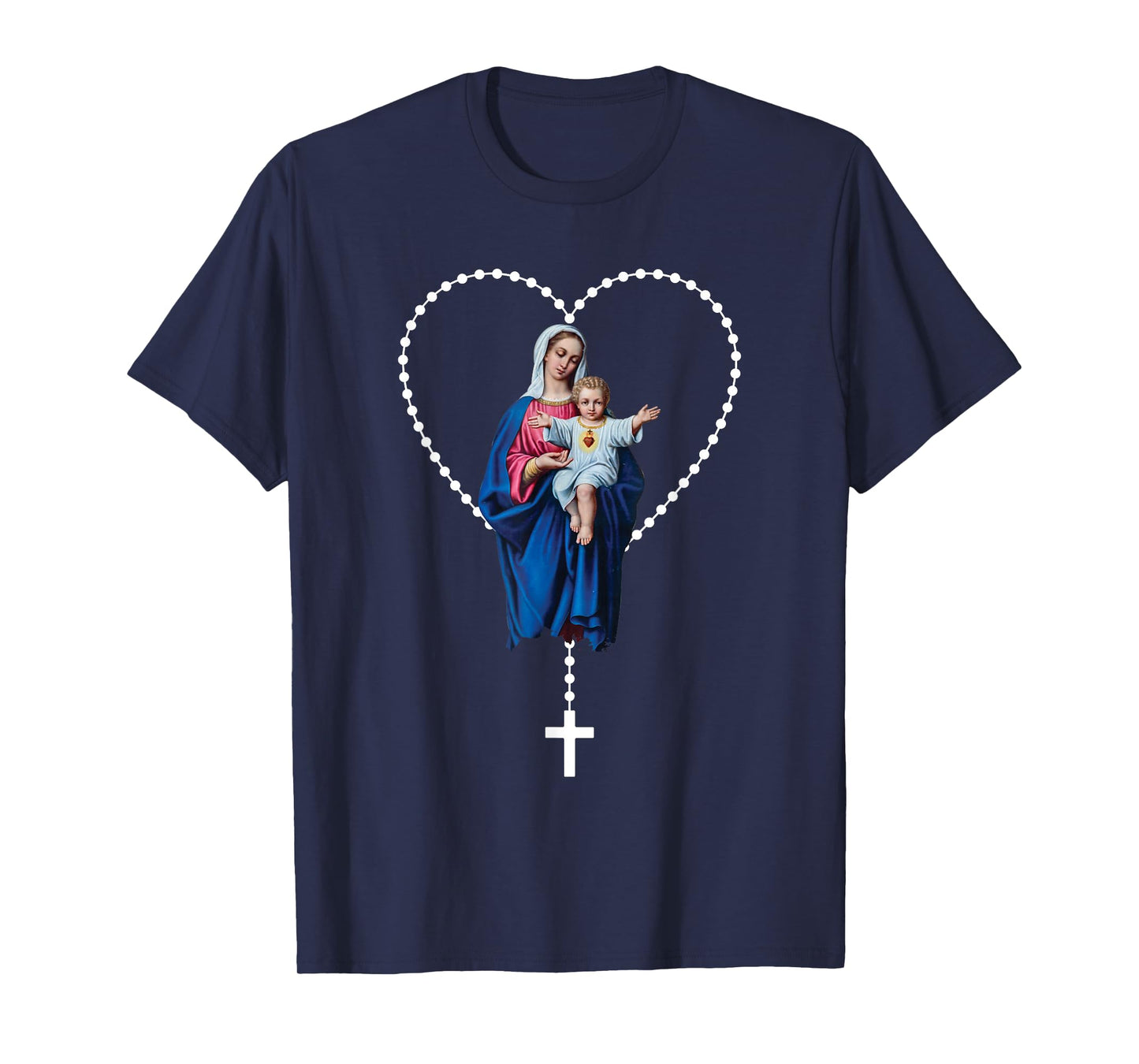 Holy Rosary Mama Mary Jesus T-Shirt