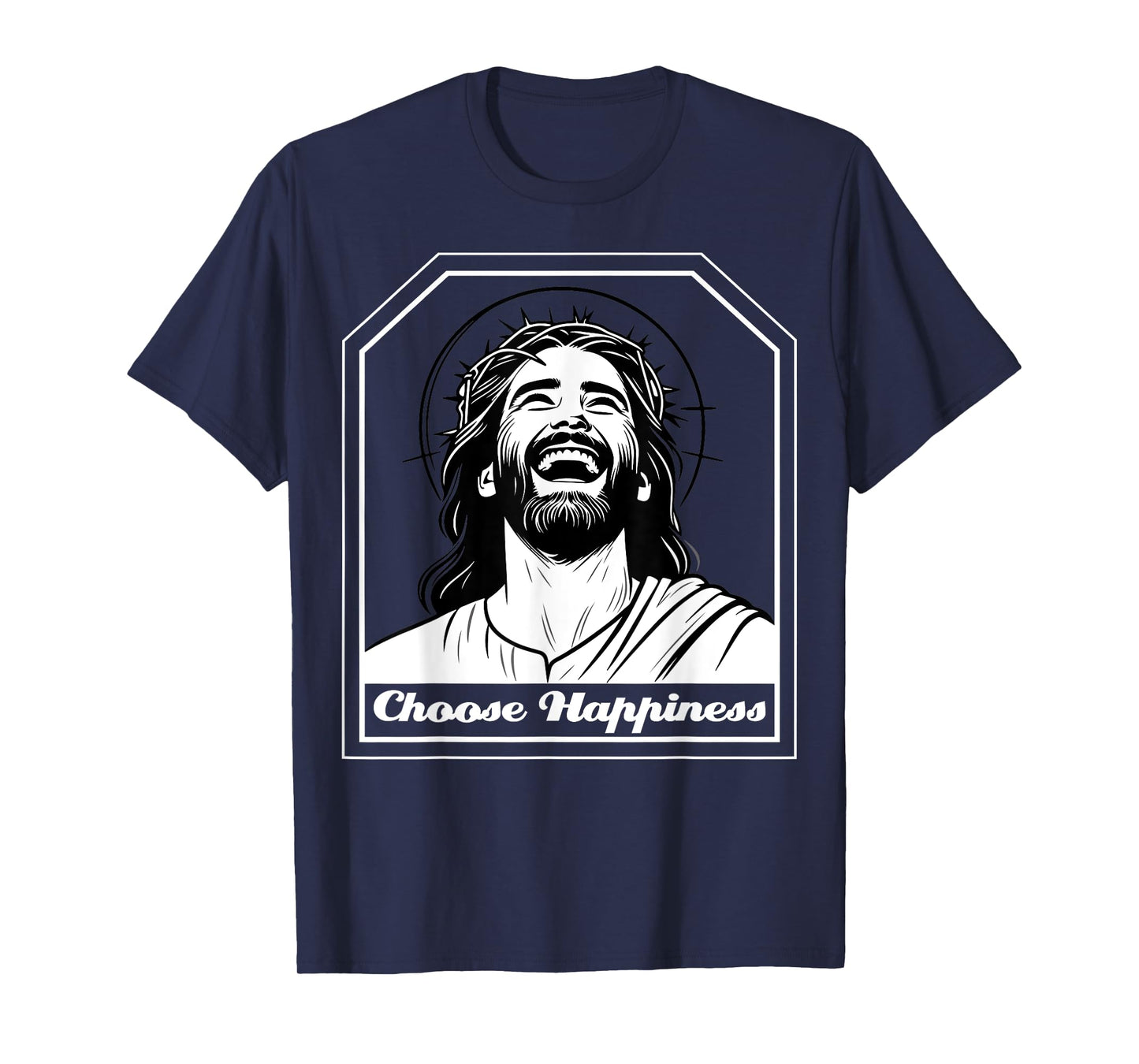 Jesus Christ laughing Joy Happy Smile Positive Souvenir Gift T-Shirt