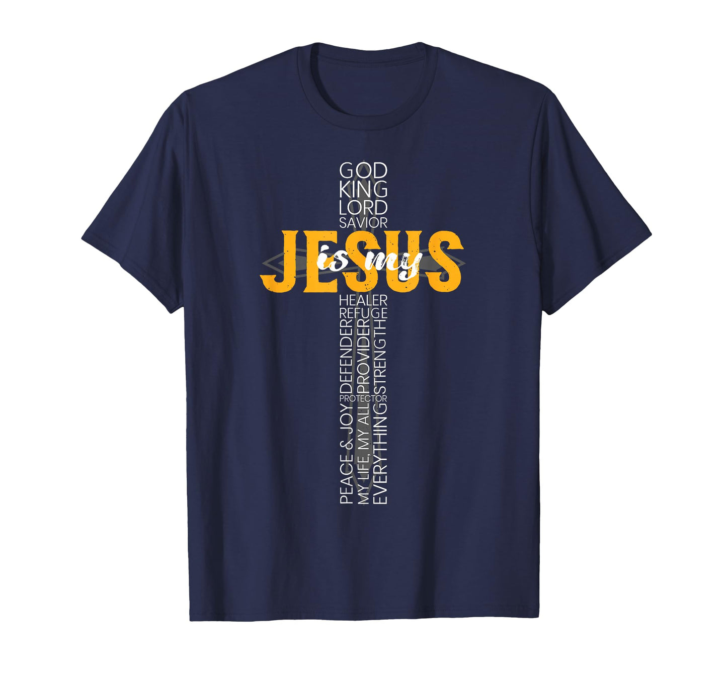 God Jesus is My King Lord Savior Cross Religious Christian T-Shirt