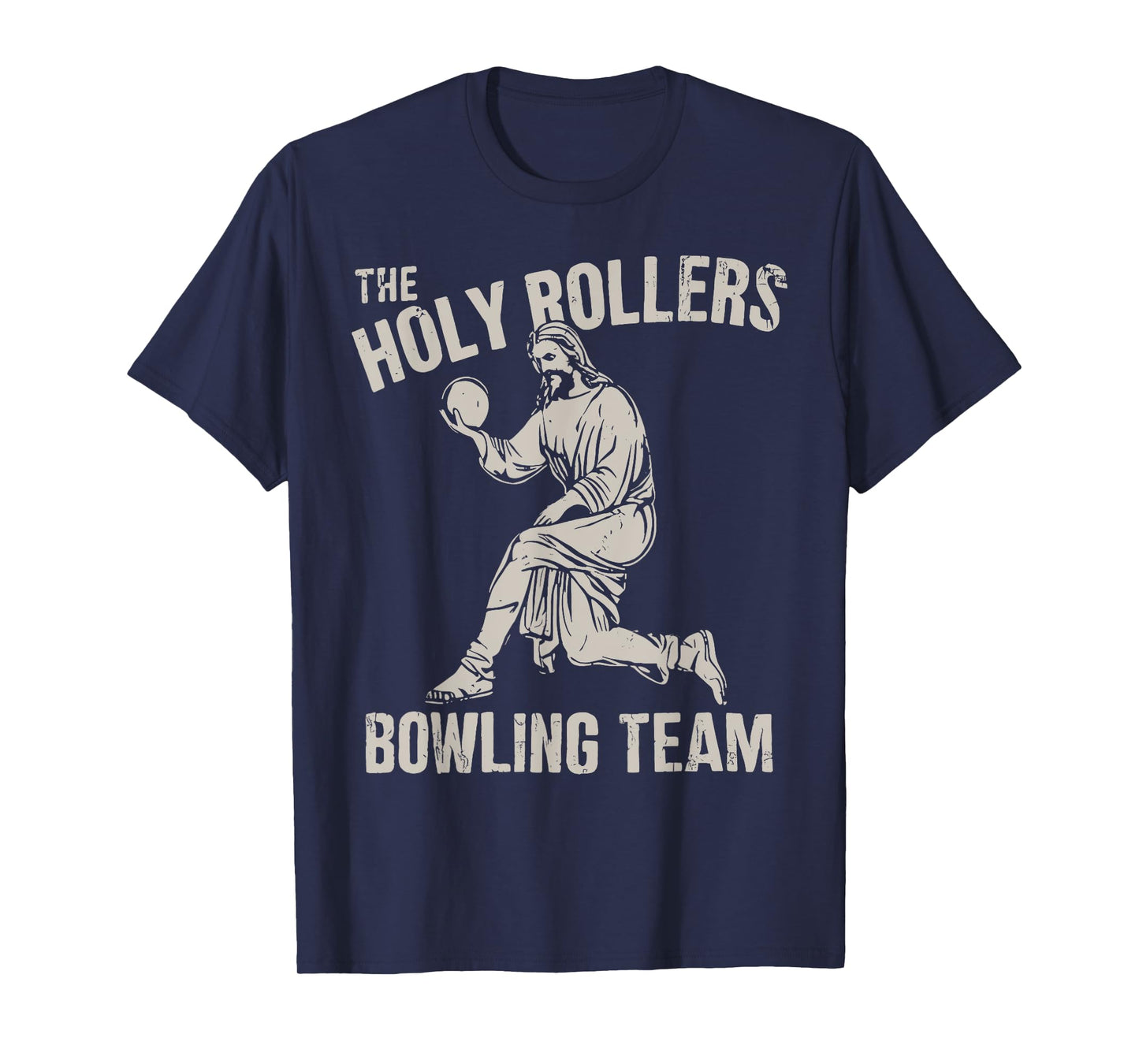The Holy Rollers Bowling Team Jesus Bowler Christian Bowling T-Shirt