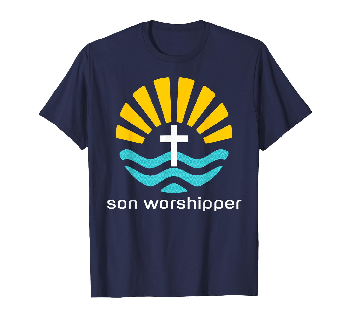 Son Worshipper Surfing Catholic Jesus Calling Beach Sun Fun T-Shirt for Men Women Kids