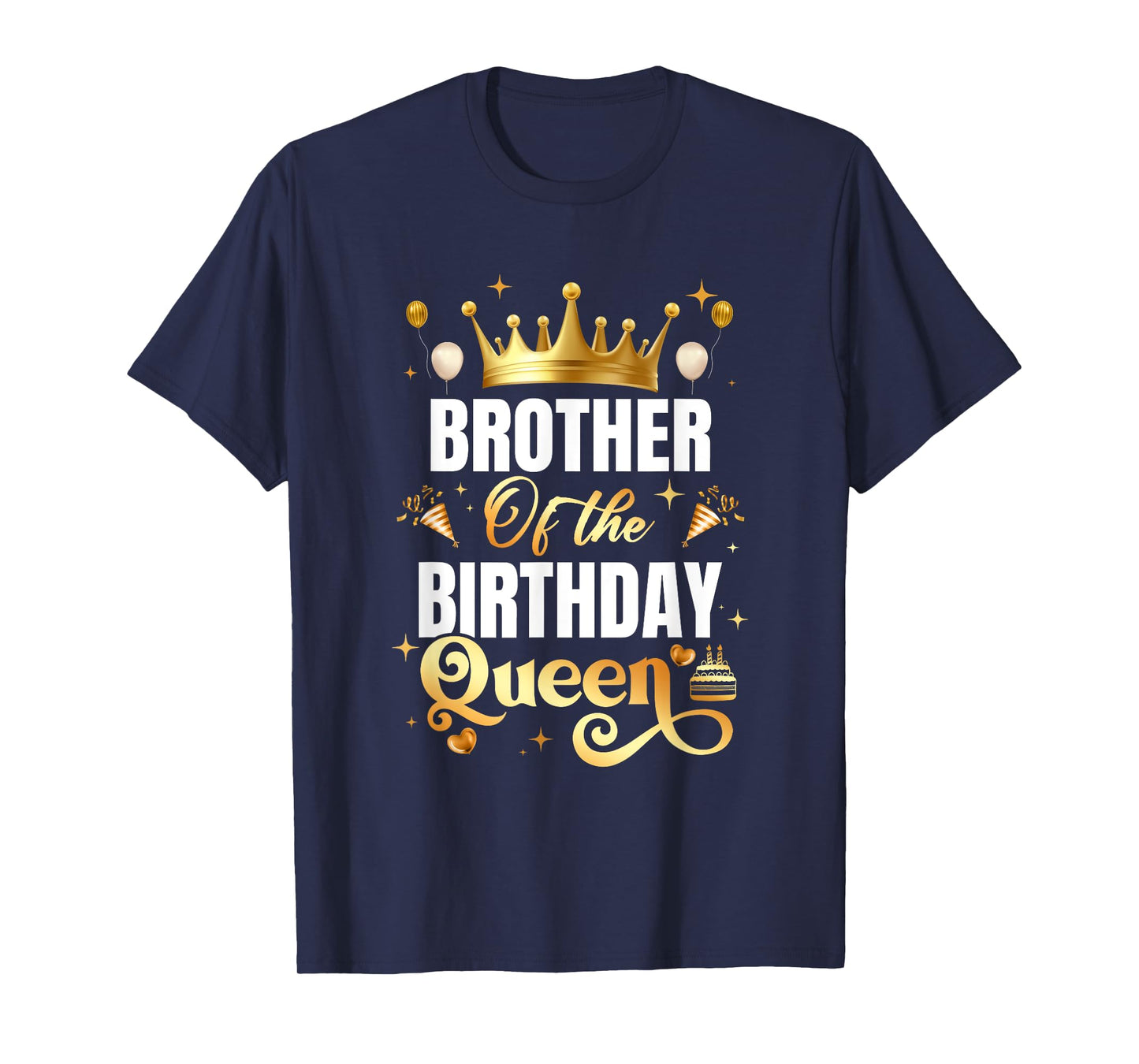 Brother Of The Birthday Queen Funny Matching Birthday Party T-Shirt