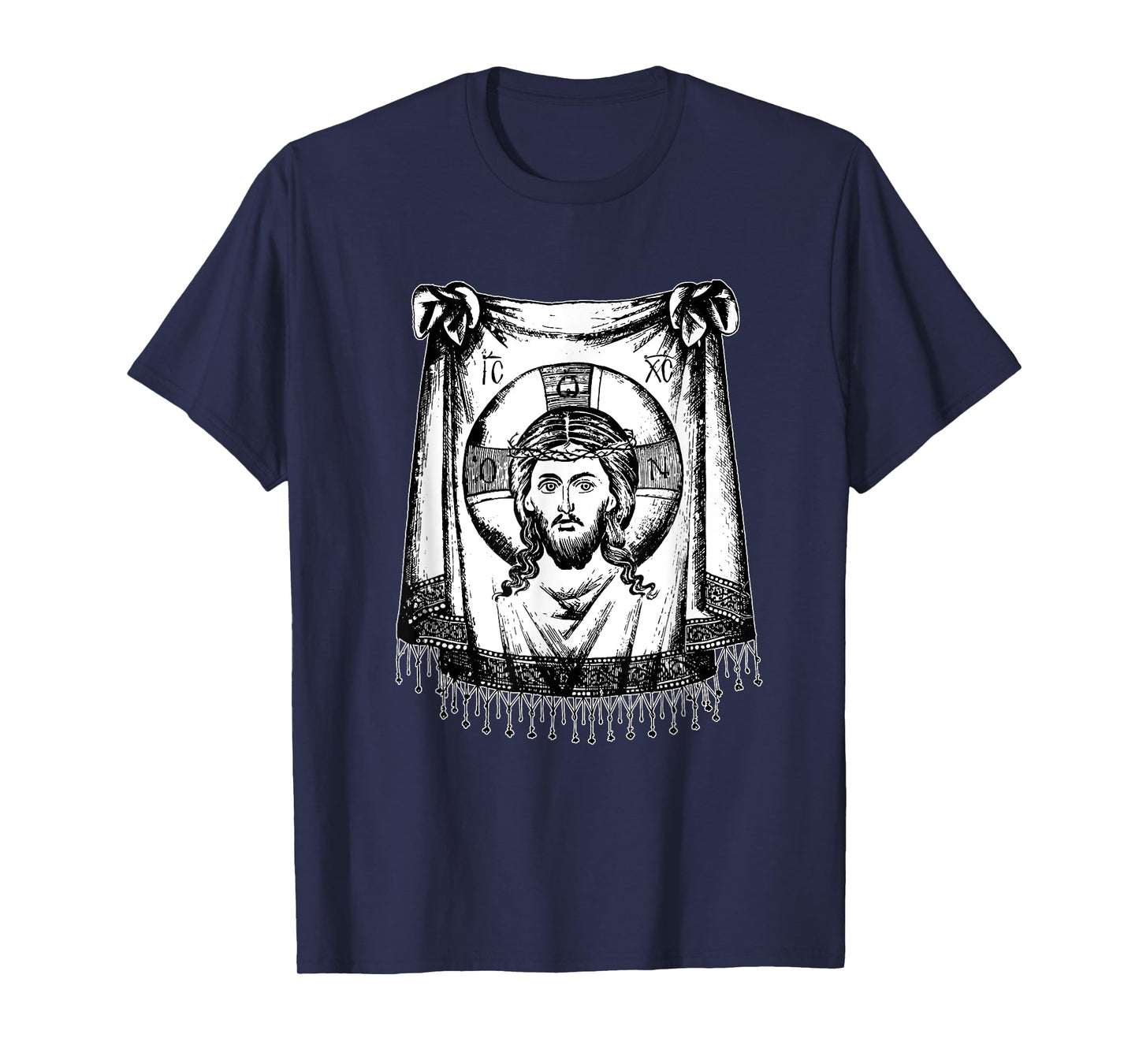 Jesus Christ Face Veronica Cloth Holy Sacred Faith Orthodox T-Shirt